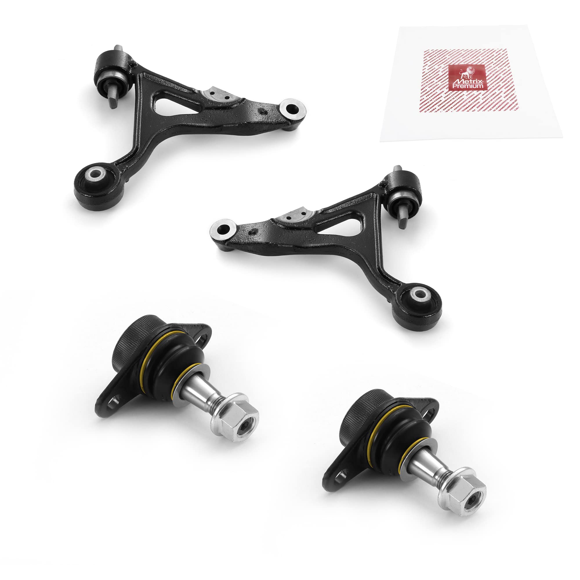 Metrix Premium Chassis Parts - 4 Pc Front Lower Control Arm & Front Lower Ball Joint Kit Fits 2007-2009 Volvo S60, 2007 Volvo V7