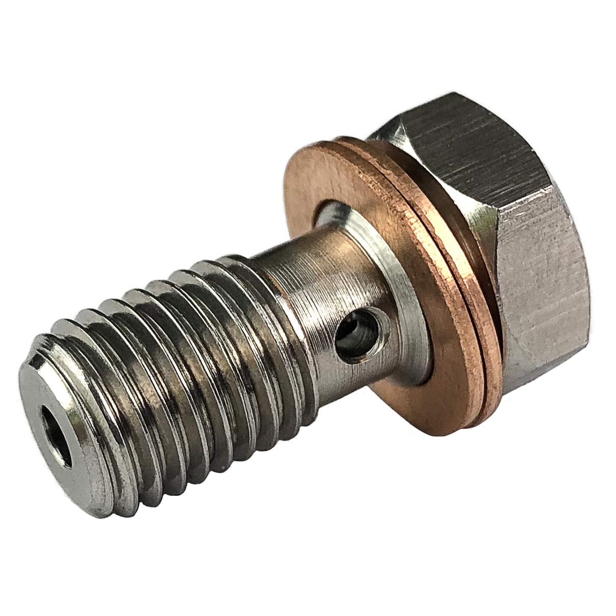 Stainless Steel M10X1.25 Banjo Bolts Brake Line Fittings Adapter M10 Metric Thread Single Banjo Bolt Universal