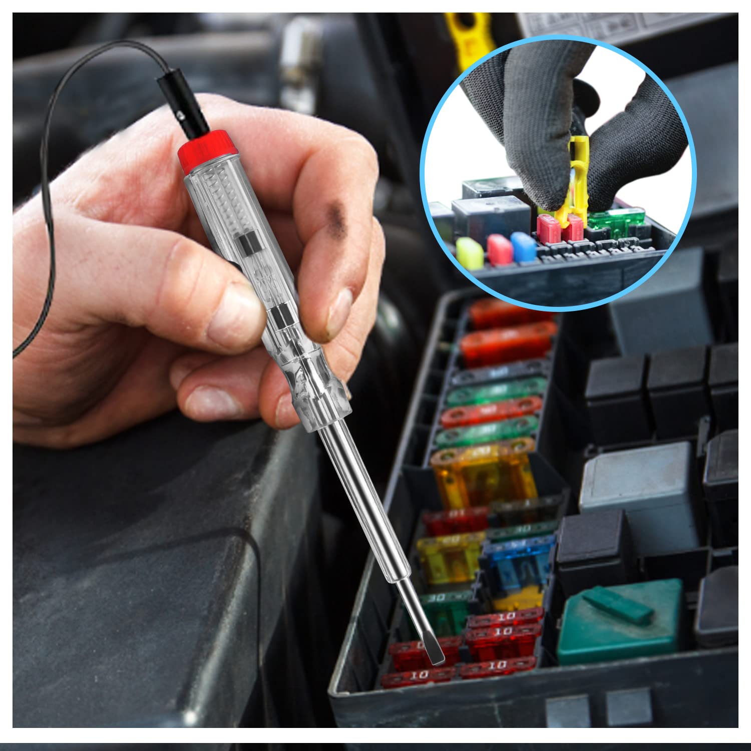 310Pcs Car Fuses Assortment Kit, Standard & Mini & Low Profile Mini Blade Automotive Fuse With Fuse Tester & Puller, Atm/Ato Rep