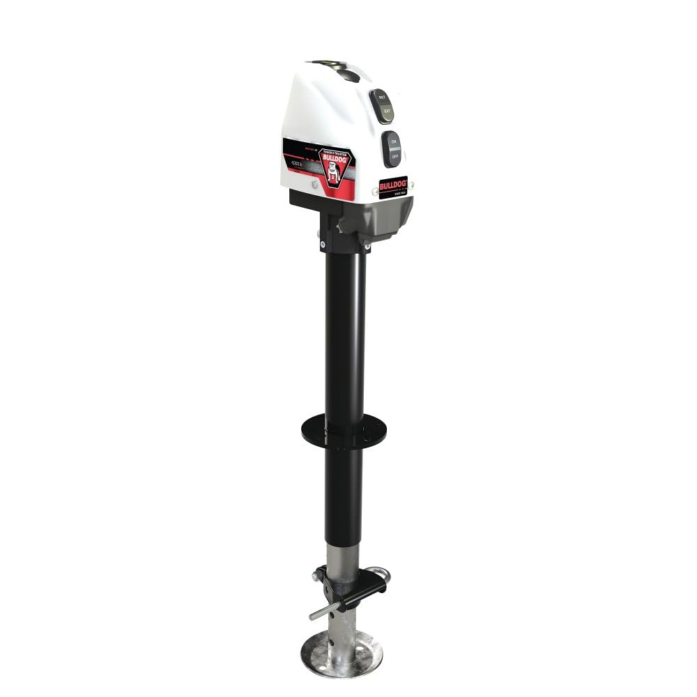 Bulldog Cases 500200 Powered Trailer Jack, A-Frame, 4,000 Lbs. Lift Capacity, Bolt-On, 22 Inch Travel