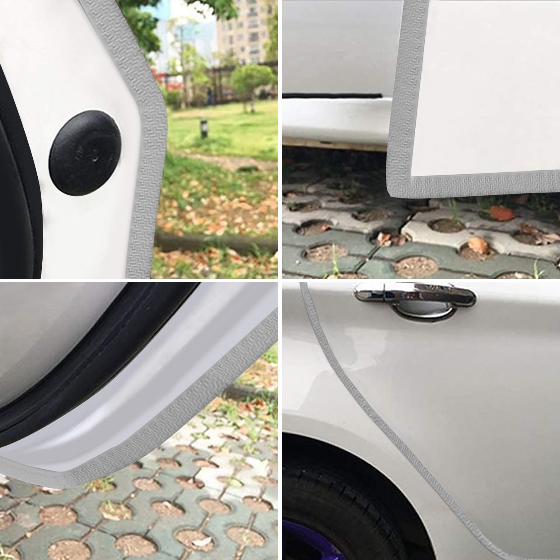 Myfamirea 16.4Ft(5M) Long Car Door Edge Guards, U Shape Edge Trim Rubber Seal Protector Car Door Protection Anti-Collision Rubbe