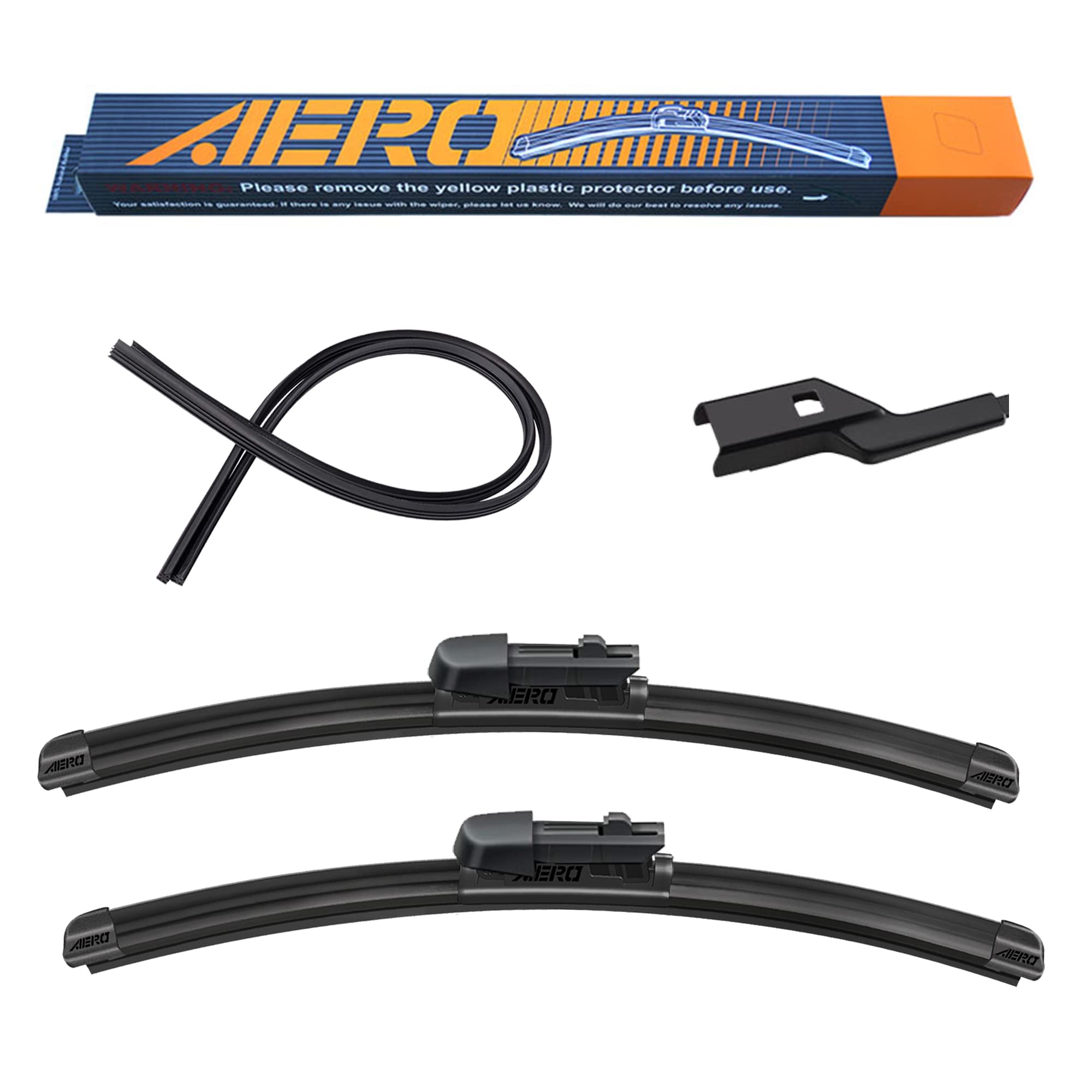Aero Avenger 26''+14'' Premium All-Season Beam Windshield Wiper Blades Oem Replacement For Fiat 500X 2021-2014 (Set Of 2)