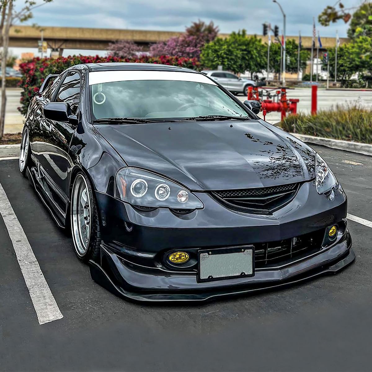 Spec-D Tuning Jdm Black Projector Headlights Compatible With 2002-2004 Acura Rsx, Left + Right Pair Headlamps Assembly