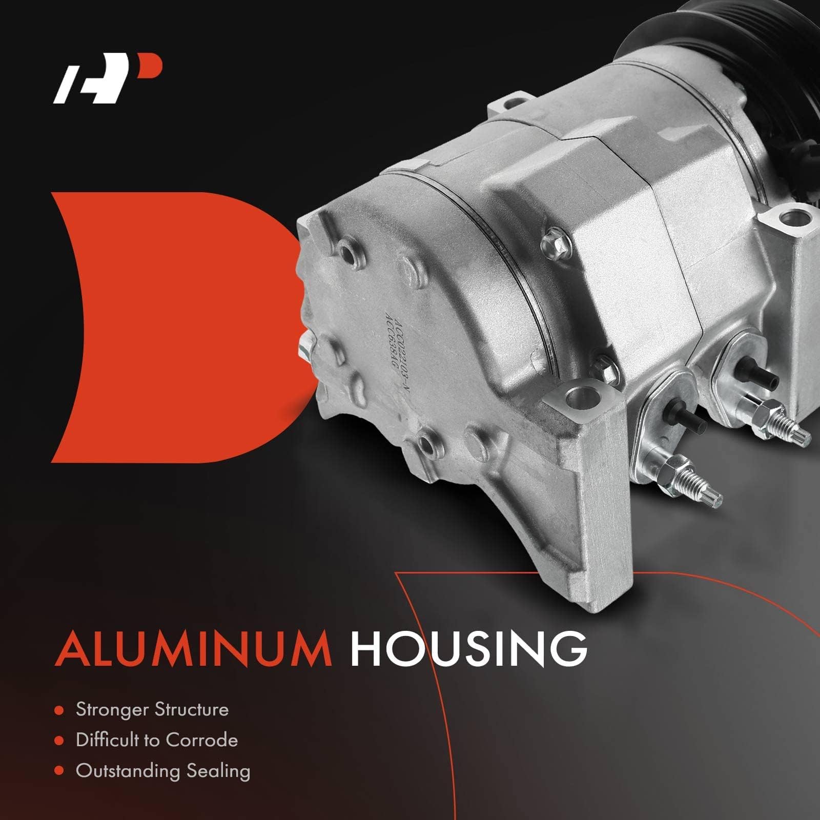 A-Premium Air Conditioner AC Compressor with Clutch Compatible with Dodge Durango 3.6L 2012-2015, with Rear A/C Only