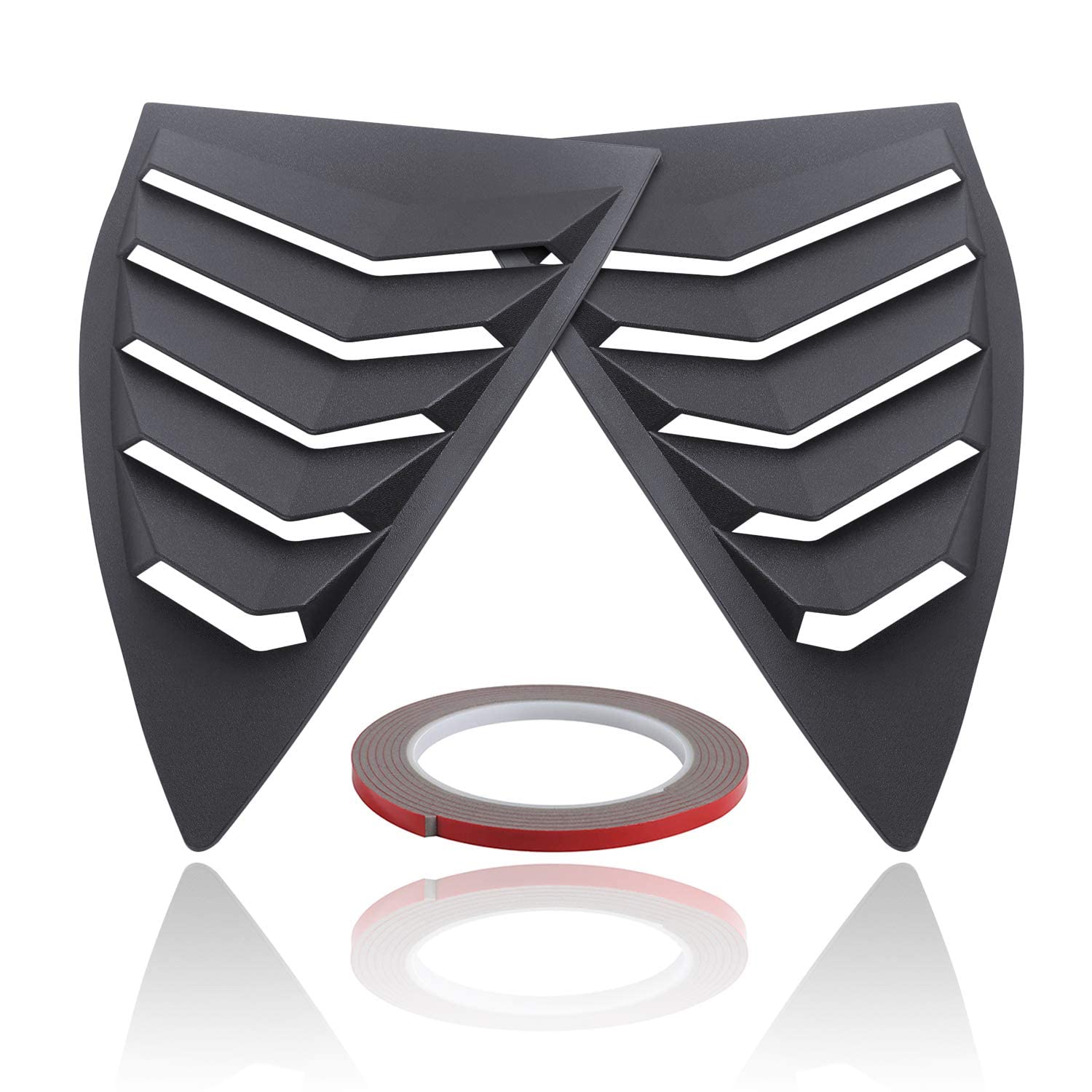 Rear Side Window Louvers For 2010-2015 Chevy Camaro Ls Lt Rs Ss Gts, Abs Window Scoop Cover Vent Lambo Gt Style