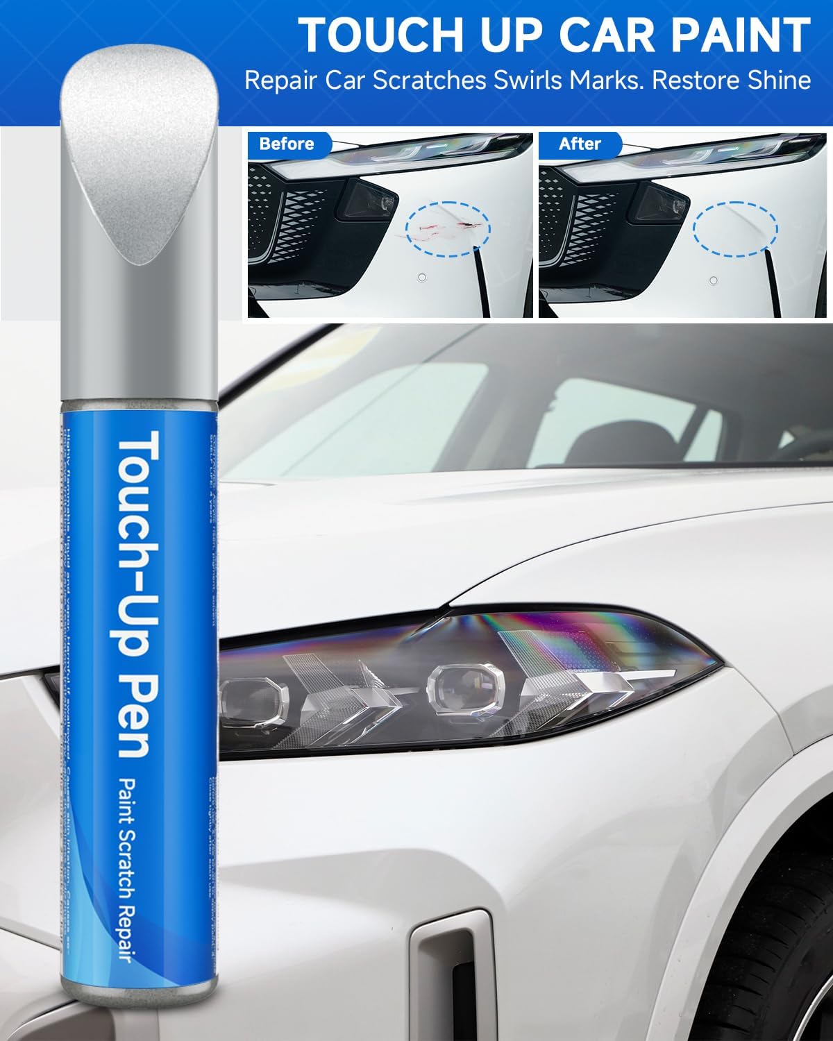 RSACET 42B Blue Reflex Pearl Touch Up Paint Compatible with Mazda Exact Match Touch Up Paint Car Scratch Repair