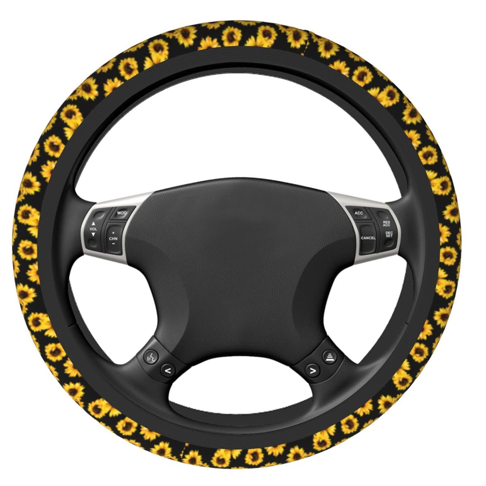 Sunflower Steering Wheel Cover 15 Inch Universal Neoprene Steering Wheel Covers For Women Men Car Steering Wheel Wrap Car Interi