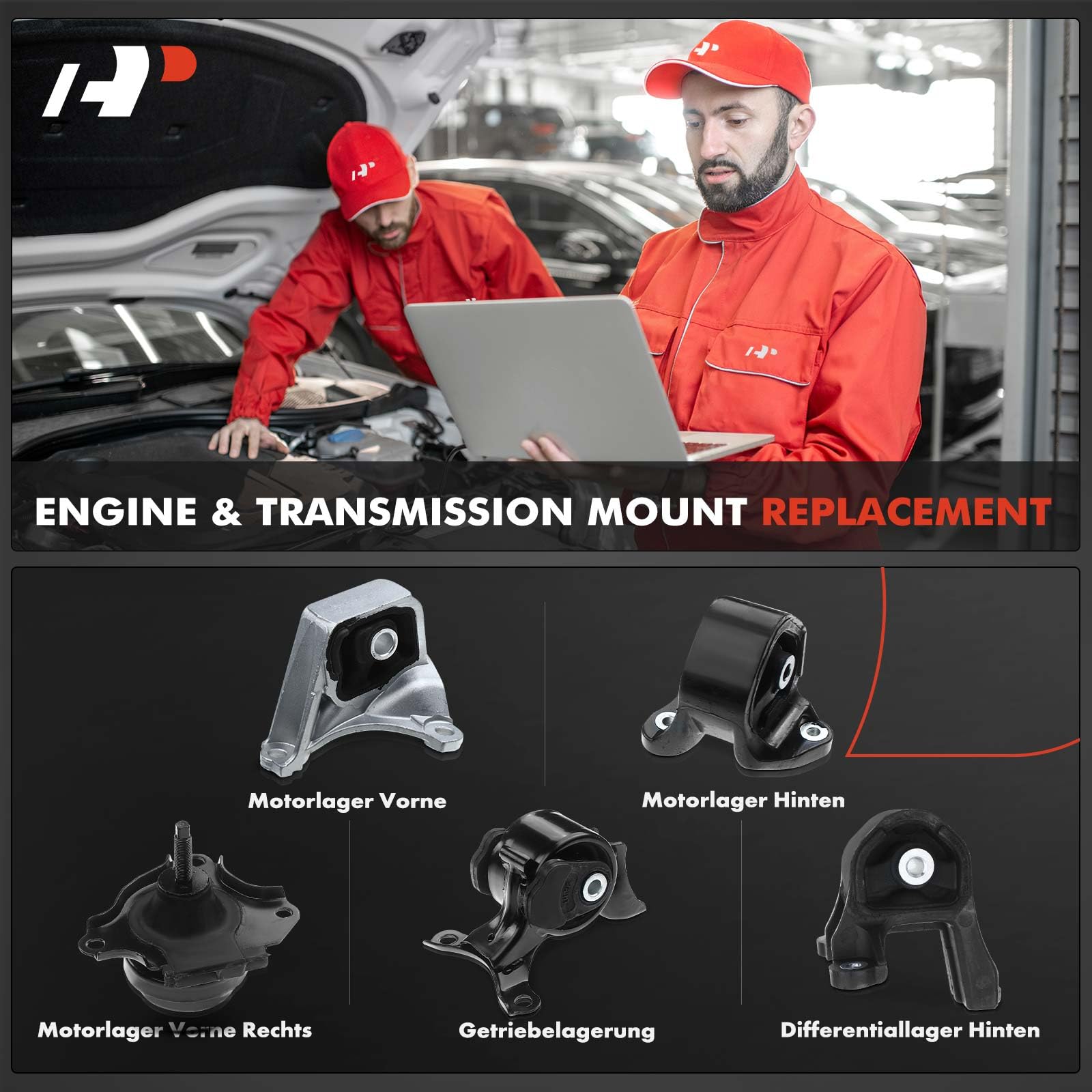 A-Premium Engine Motor And Transmission Mount Kit Compatible With Honda Cr-V 2002-2006, 4Wd, Manual Transmission, 5-Pc Set