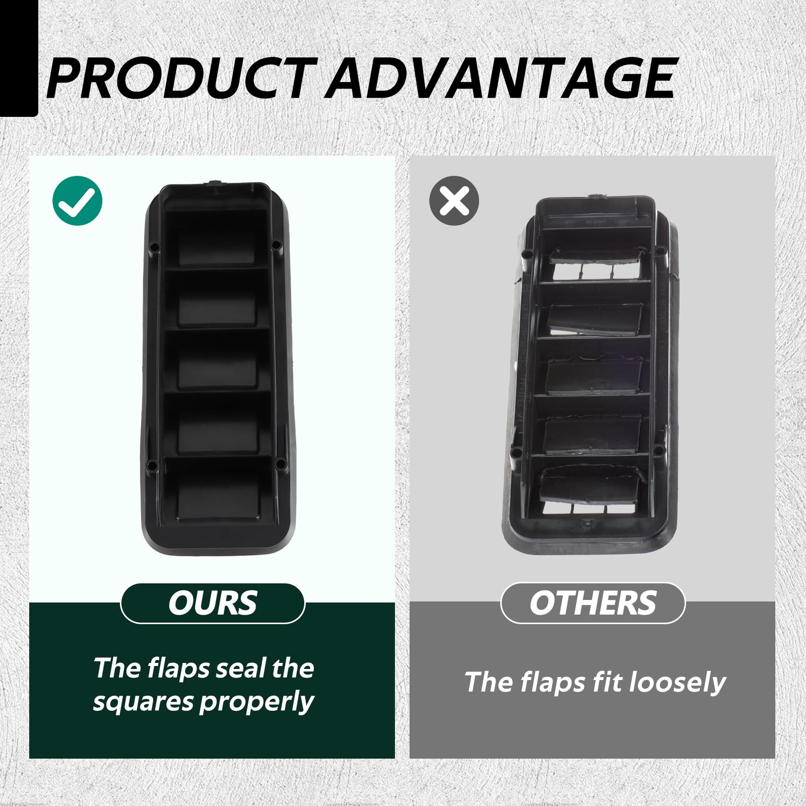 KPALAG Back Panel Air Vent Relief Grille - 2PCS, Black, Compatible with Colorado/Silverado/Sierra, Replace# 13596856