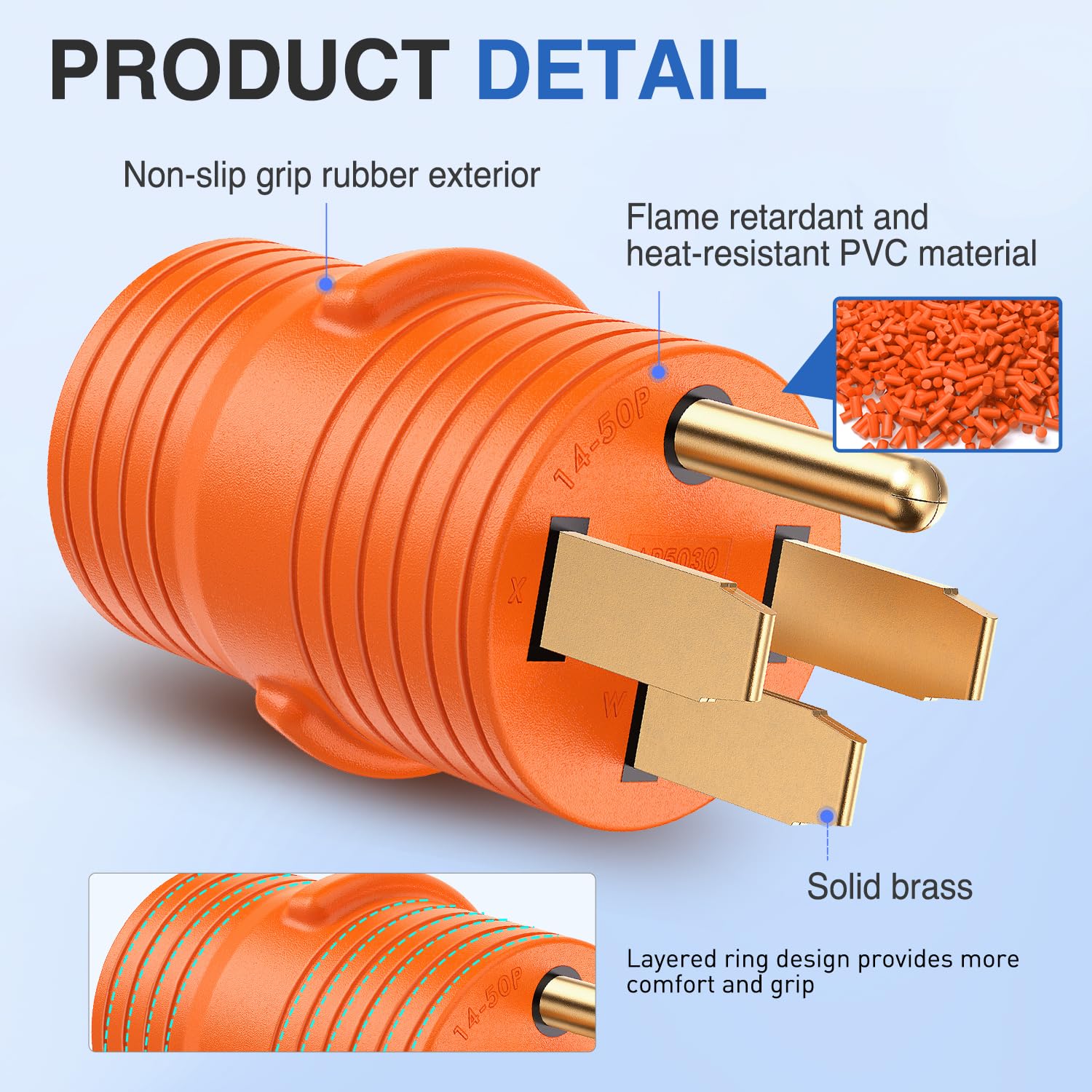 Nilight 50 Amp To 30Amp Rv Power Adapter Plug Electrical Outlet Box Plug 14-50P To Tt-30R 50A Male Plug To 30A Female Receptacle