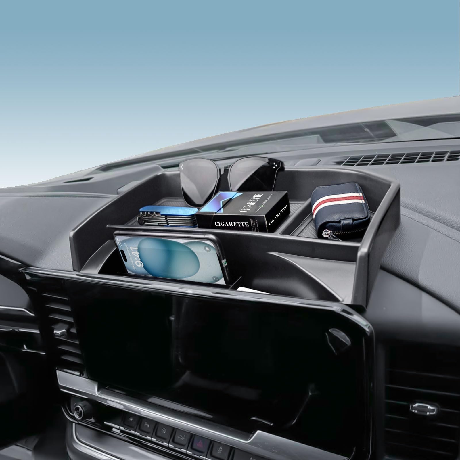 EDBETOS Dashboard Organizer Tray Compatible with 20222025 Chevy Silverado/GMC Sierra 1500, (20242025) 2500HD/3500HD Accessorie