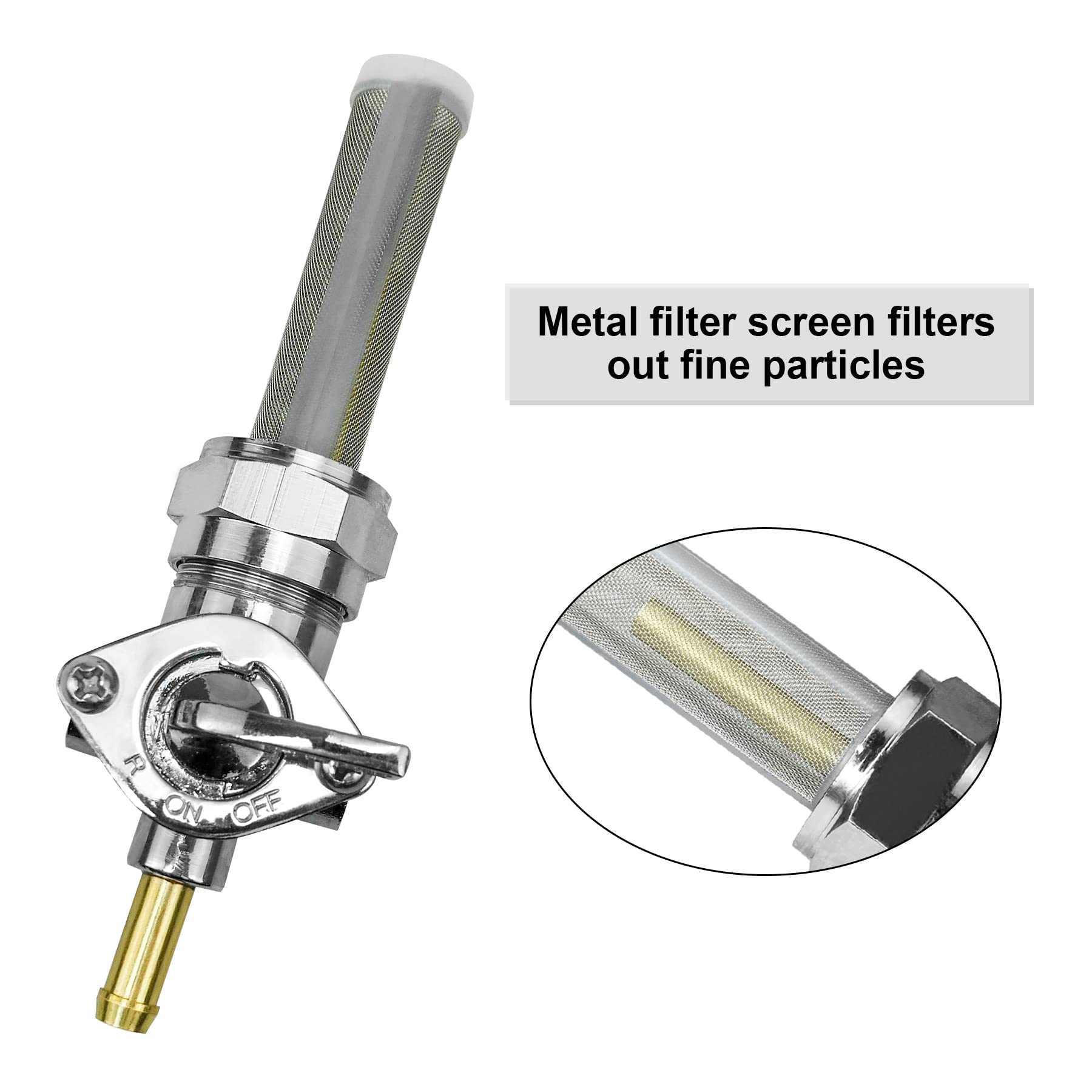 Fuel Petcock Valve Switch Fit For Harley Sportster Big Twin And Custom Tanks 1975-2006 Replace 62168-81 62167-81 62163-75 011401