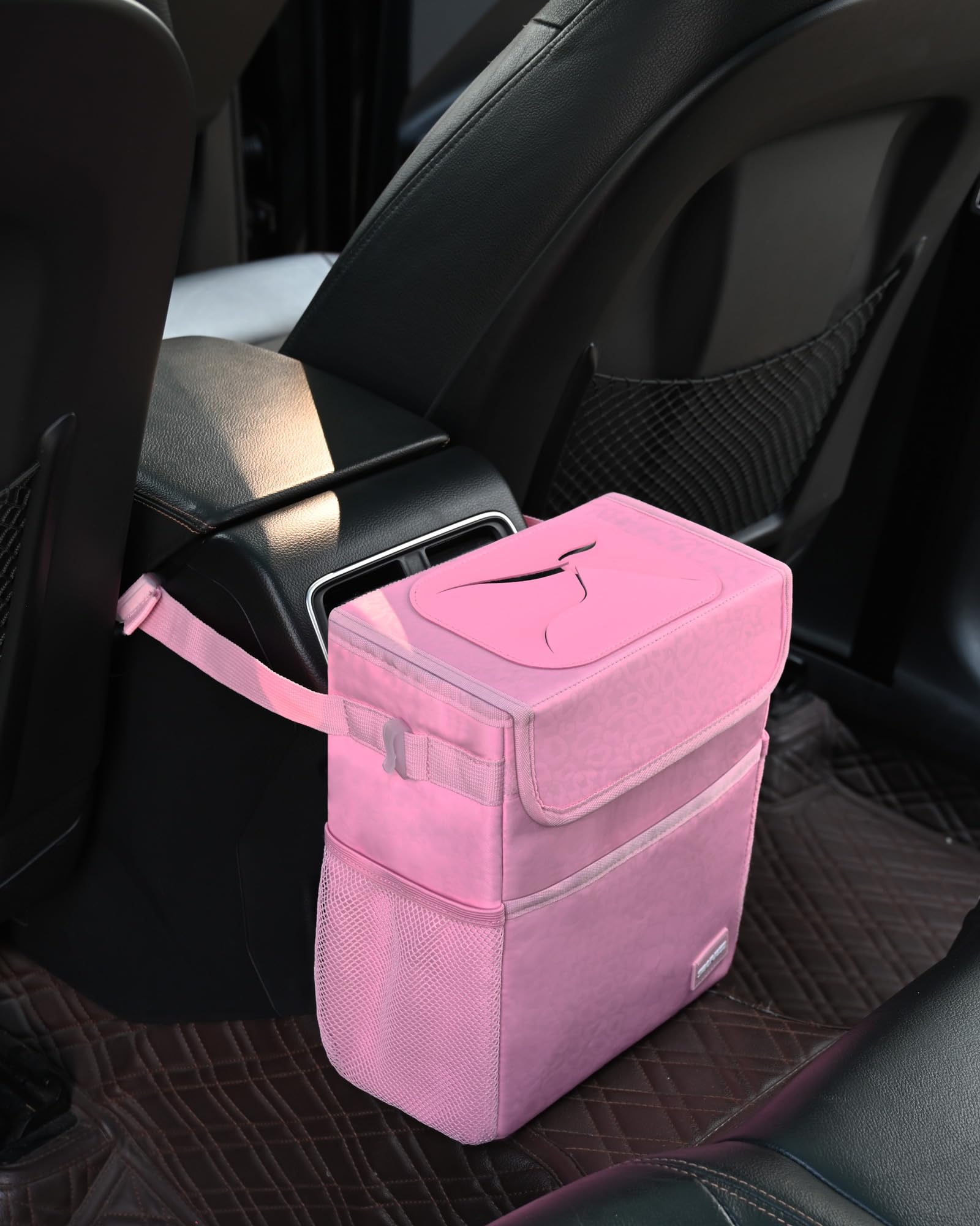 Sibofuego Car Trash Can Cute - Multifunctional Interior Car Accessory For Women, Car Organizer And Storage With Adjustable Strap