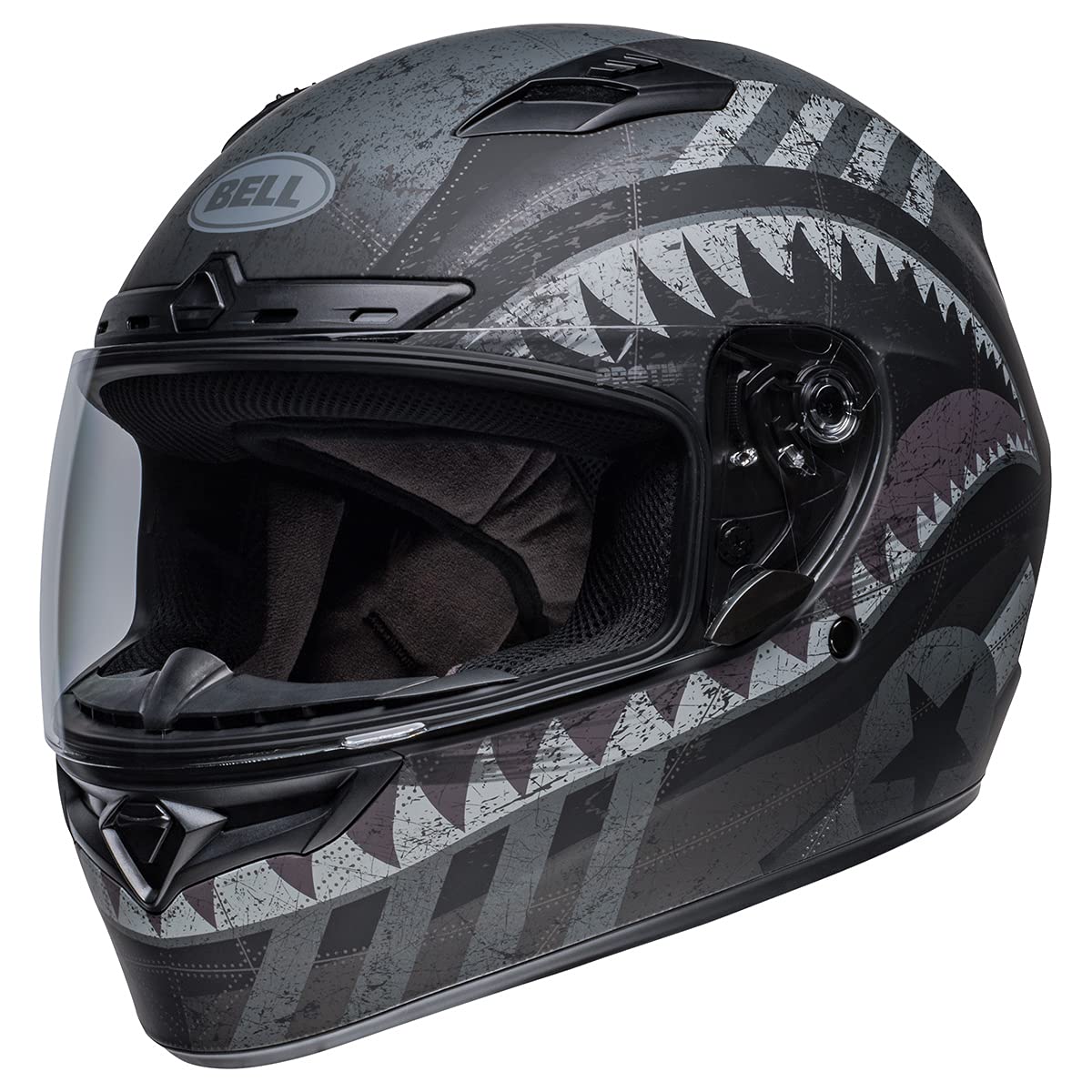 Bell Qualifier Dlx Mips Street Helmet (Devil May Care Matte Black/Gray - Small)
