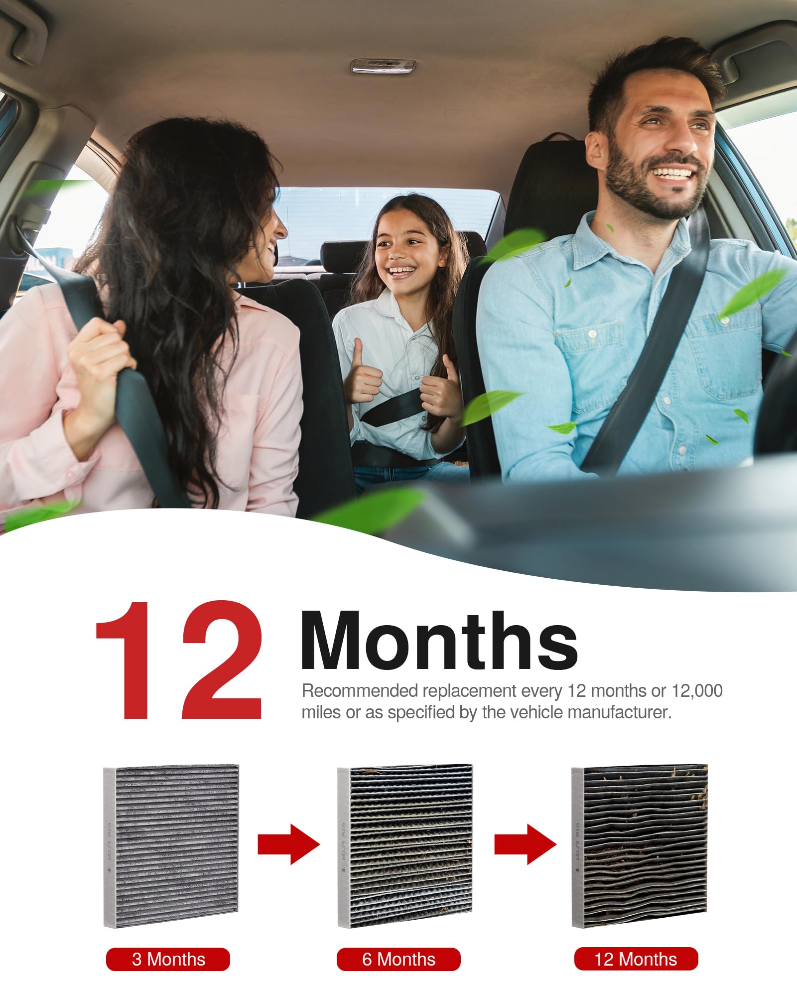 Puroma Cabin Air Filter with Activated Carbon, Replacement for CP134, CF10134, Honda & Acura, Civic, CR-V, Odyssey, CSX, ILX, MD