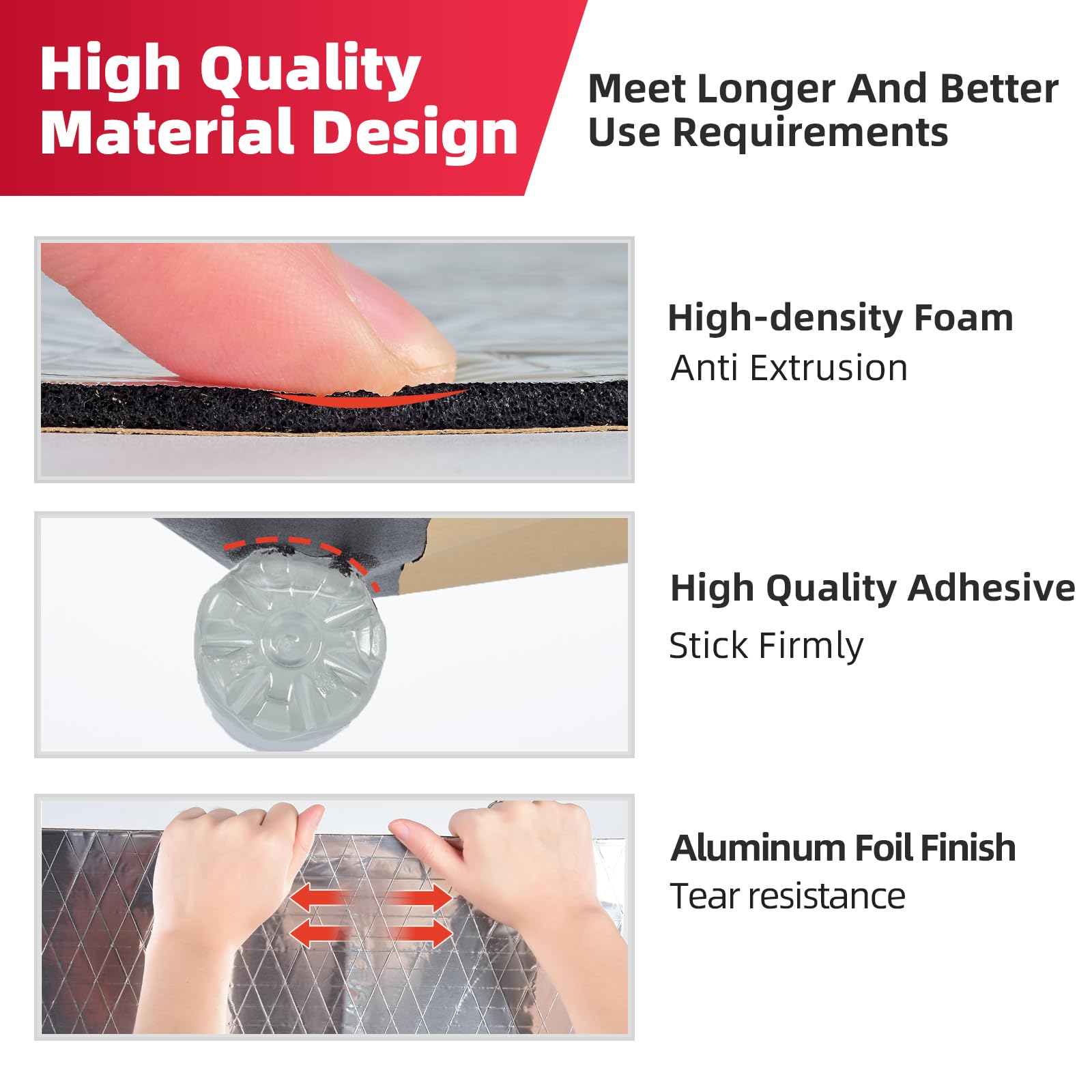 Aggsound 197Mil 36Sqft Thickened Sound Deadener For Cars,Aluminum Foil Foam Noise Deadening Material-Heat Shield Insulation Damp