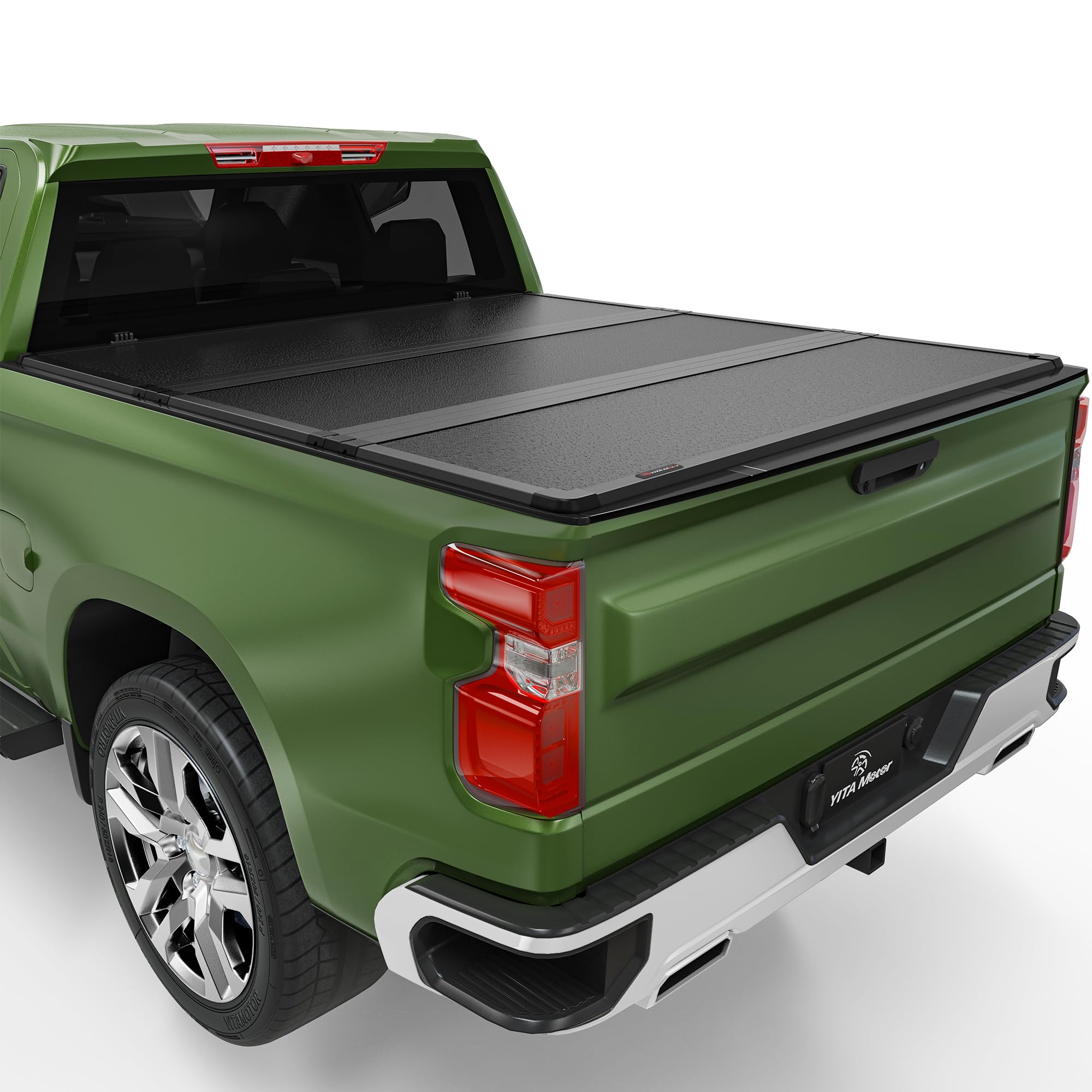 YITAMOTOR FRP Hard Tri-fold Truck Bed Tonneau Cover Fits for 2007-2013 Chevy Silverado/GMC Sierra 1500, Fleetside 5.8 ft Bed
