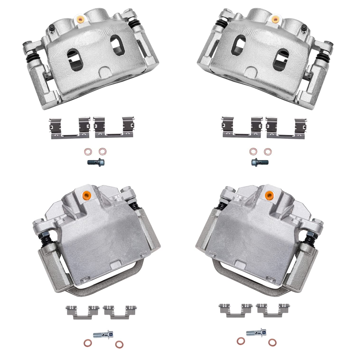 Detroit Axle - 4pc Brake Calipers for Chevy Silverado GMC Sierra Yukon XL Suburban 1500 Tahoe Avalanche Cadillac Escalade ESV EX