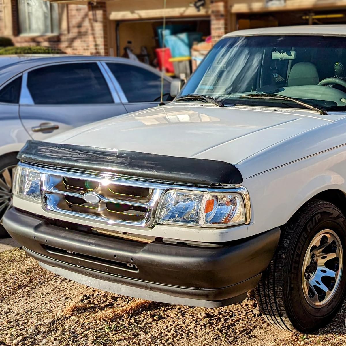 SPEC-D TUNING Headlights for 1993-1997 Ford Ranger, Chrome Housing Clear Lens, Model 2LCLH-RAN93-OZ, L+R Pair Lamp Assembly