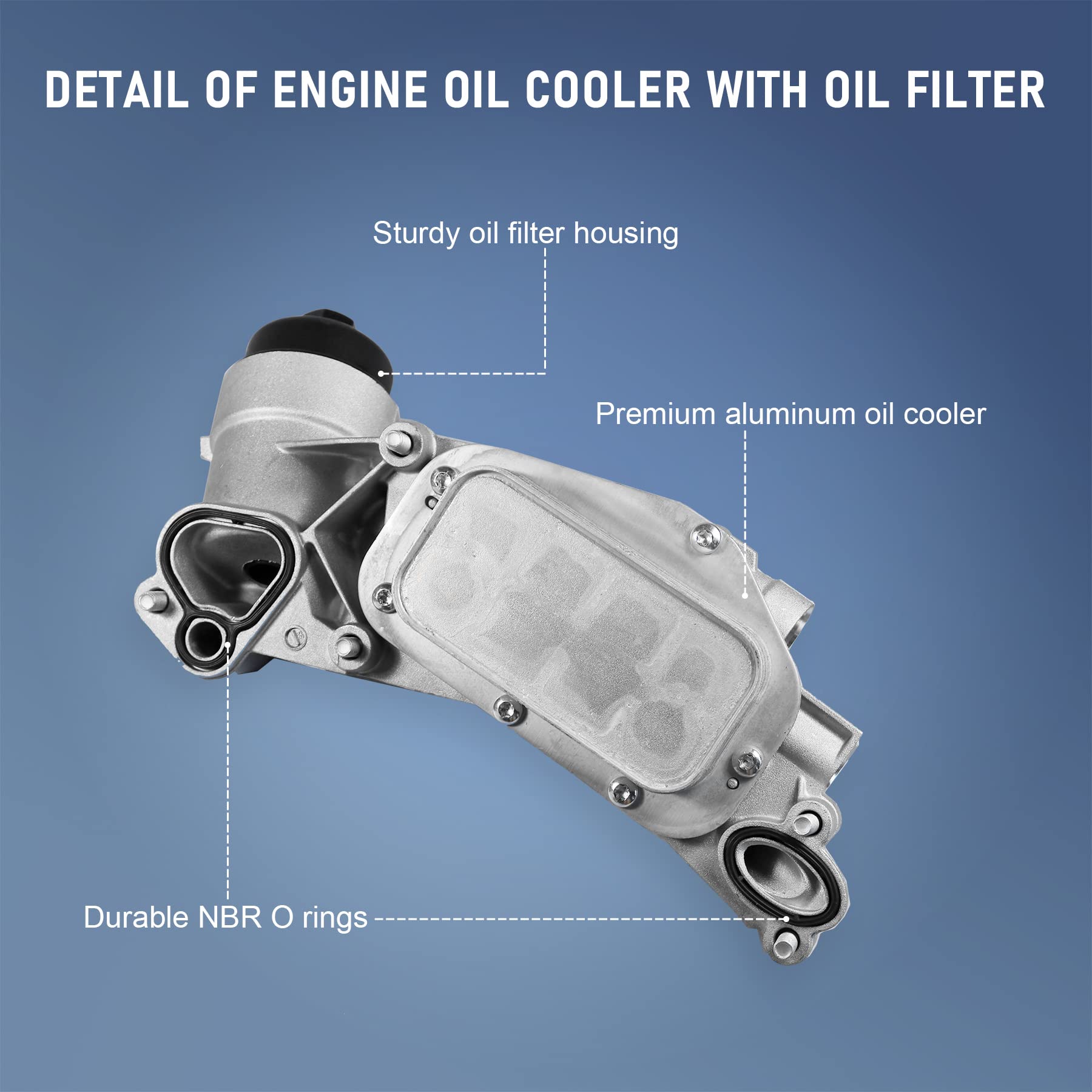JDMSPEED Engine Oil Cooler With Oil Filter Assembly 93186324 Replacement For GM Chevrolet Cruze Aveo Aveo5 Sonic, Replacement Fo