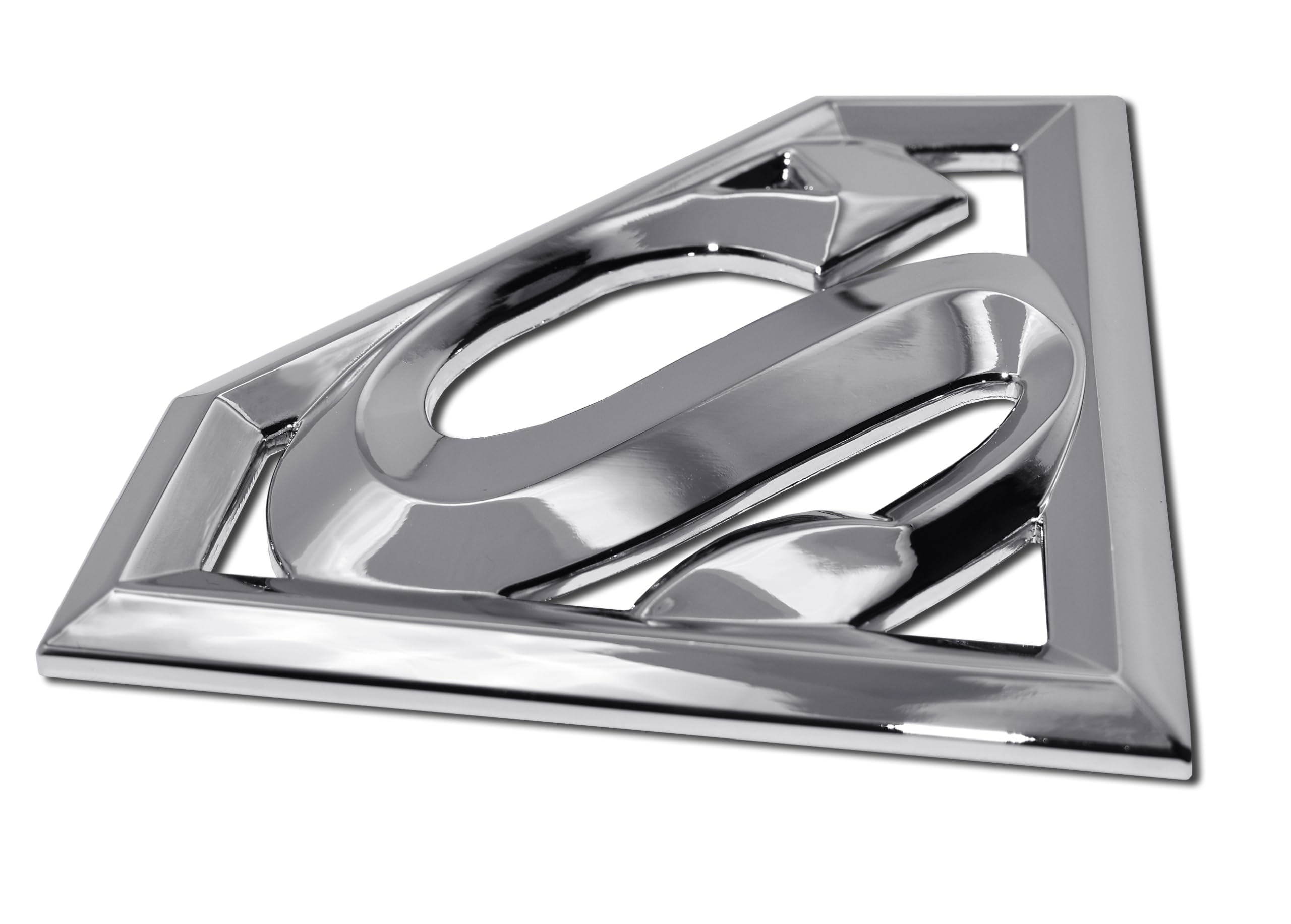 Elektroplate DC Comics 3D Superman Emblem, Chrome-plated Metal, 4.2"x3.0", Universal Fit, Weatherproof