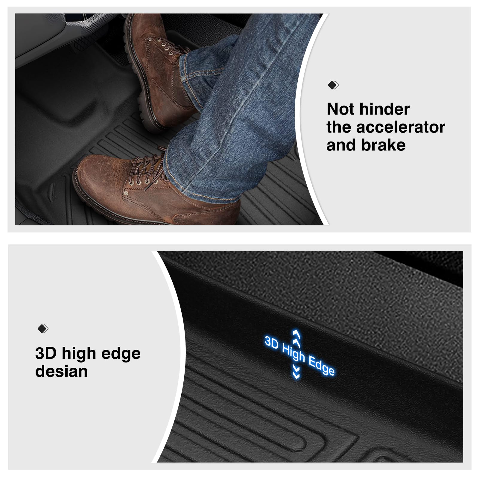Powerty Floor Mats For 2023 2024 2025 Lexus Rx Rx350 Rx350H Rx500H (Not For Rx450H+ Phev) Accessories All Weather Floor Liner 3D
