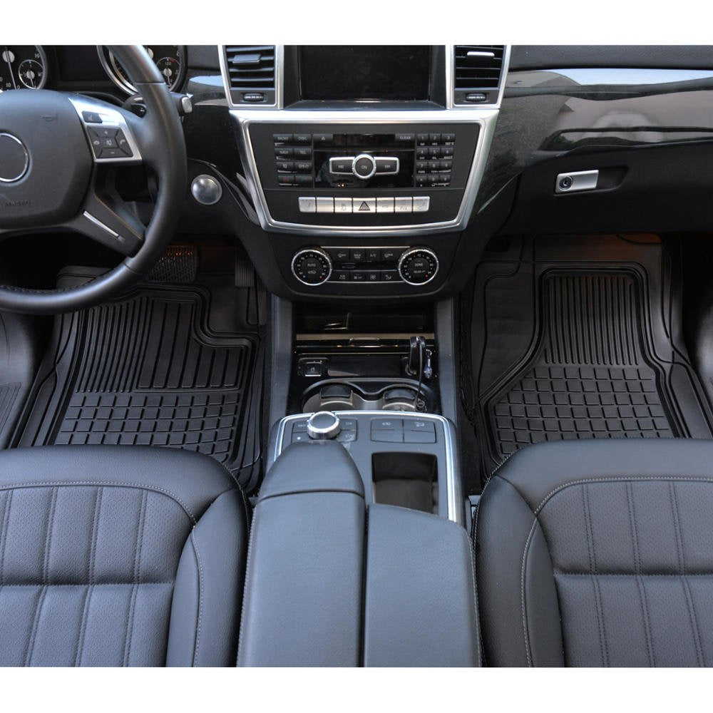 Motor Trend Premium All Weather Rubber Floor Mats for Cars SUV Trucks, Heavy Duty Universal Fit Trim to Fit Protection Floor Lin
