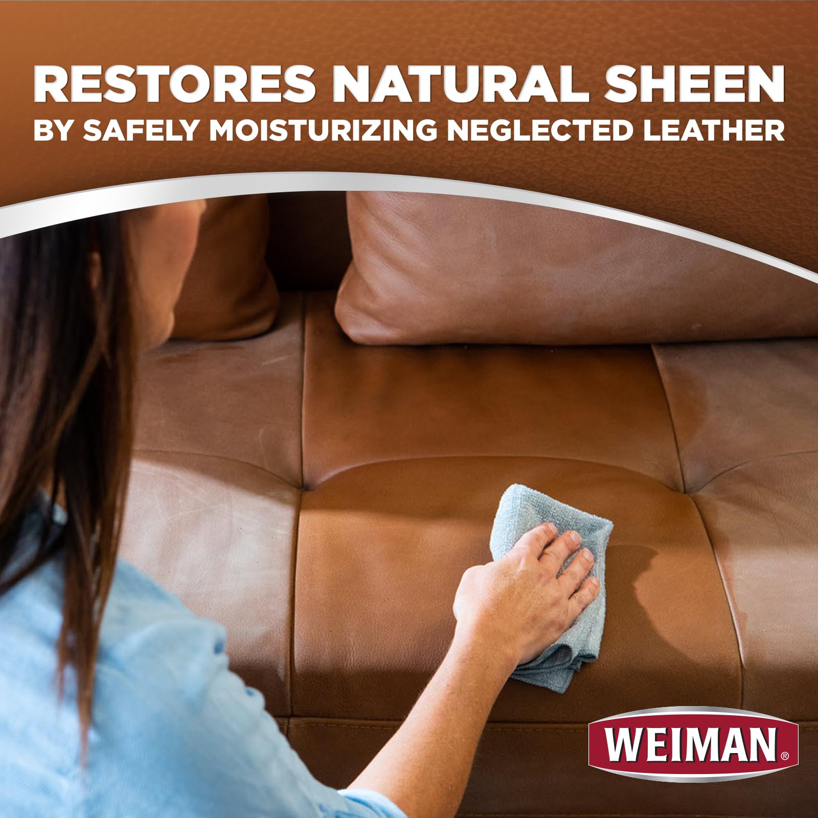 Weiman Leather Cleaner And Conditioner For Furniture - 12 Ounce - 2 Pack - Ultra Violet Protection Help Prevent Cracking Or Fadi