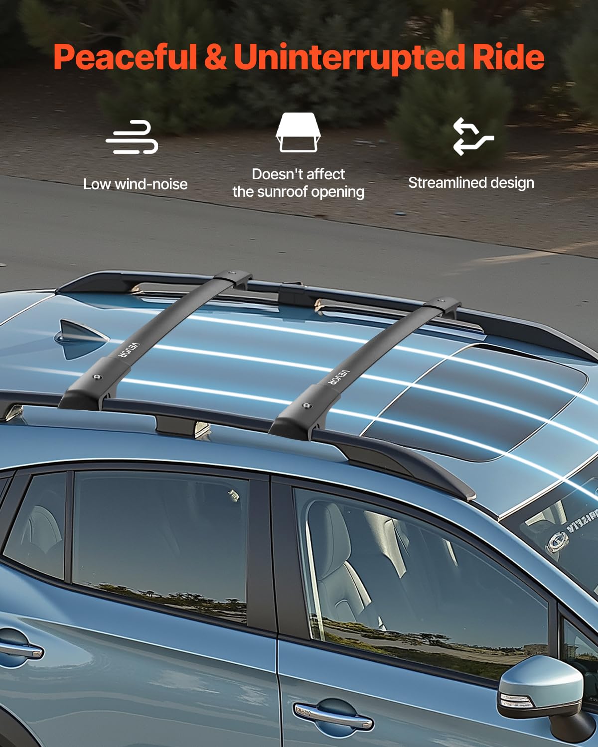 VEVOR Roof Rack Cross Bars, 200 LBS Load Capacity, Compatible with Subaru Crosstrek 2018-2024, Heavy Duty Aluminum Crossbar Rack