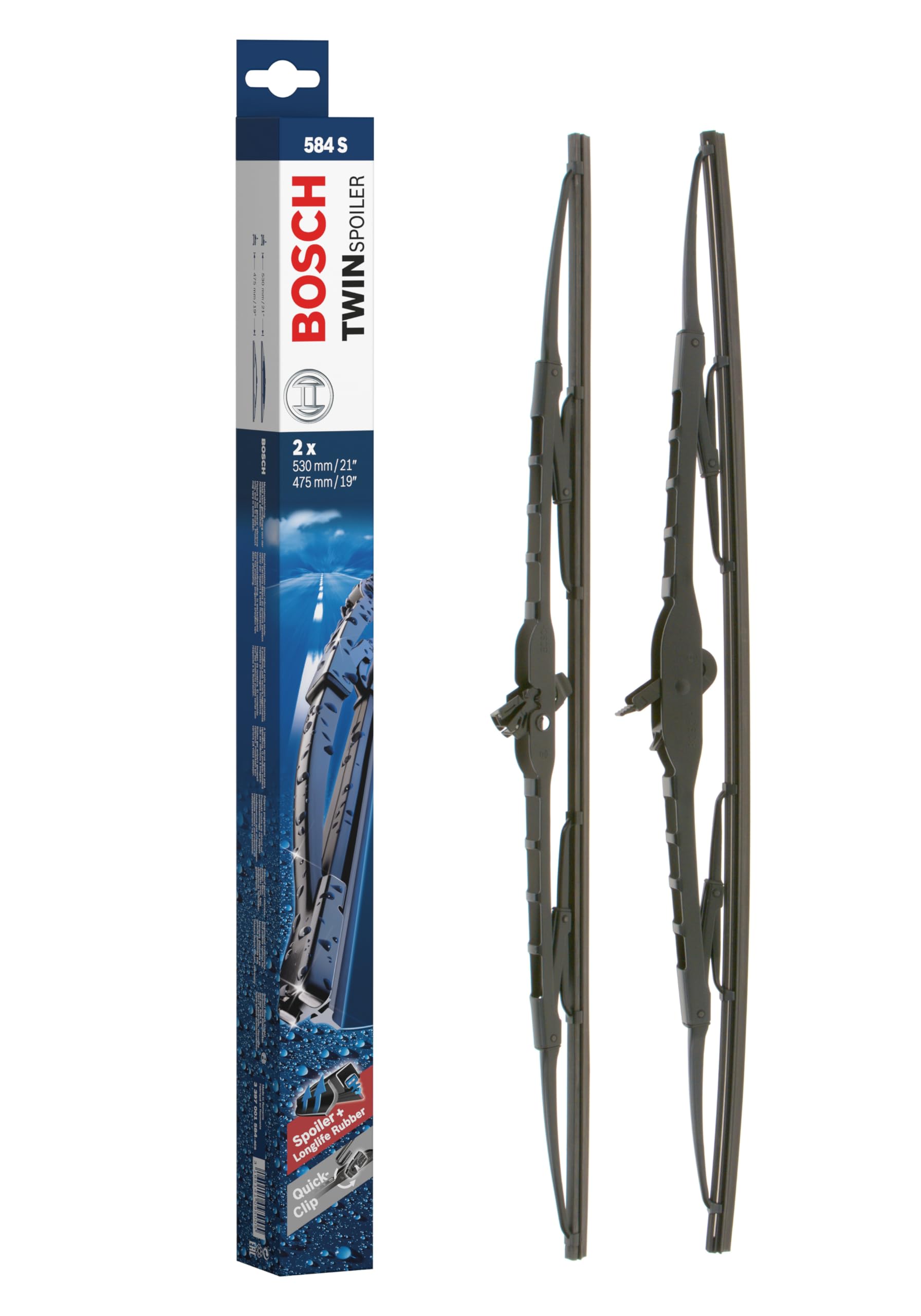 Toyota Vw Bosch Twin Windshield Wiper Blades Pair 530/475Mm 21 19 584S 1991-