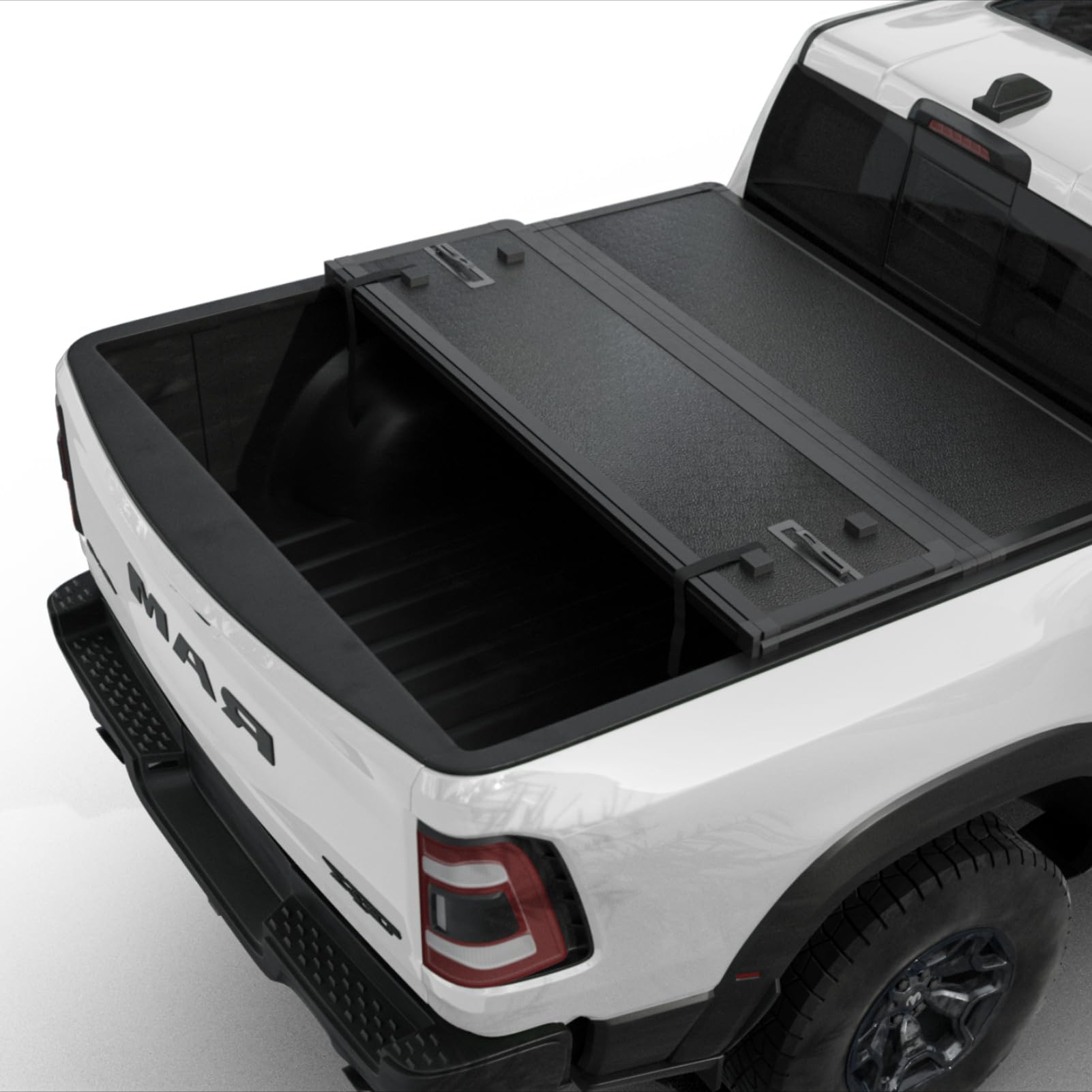 Toptiny Hard Folding Tonneau Cover HTF011 for 2009-2025 Dodge Ram 1500 5.7ft Bed