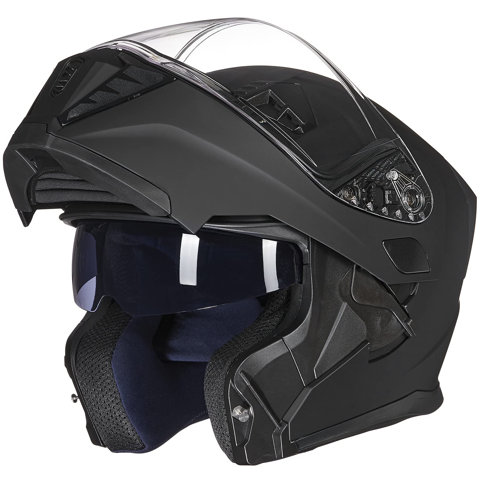 Ilm Motorcycle Modular Full Face Helmet Flip Up Dual Visor Motorbike Moped Street Bike Racing For Adult,Men And Women Dot Model 