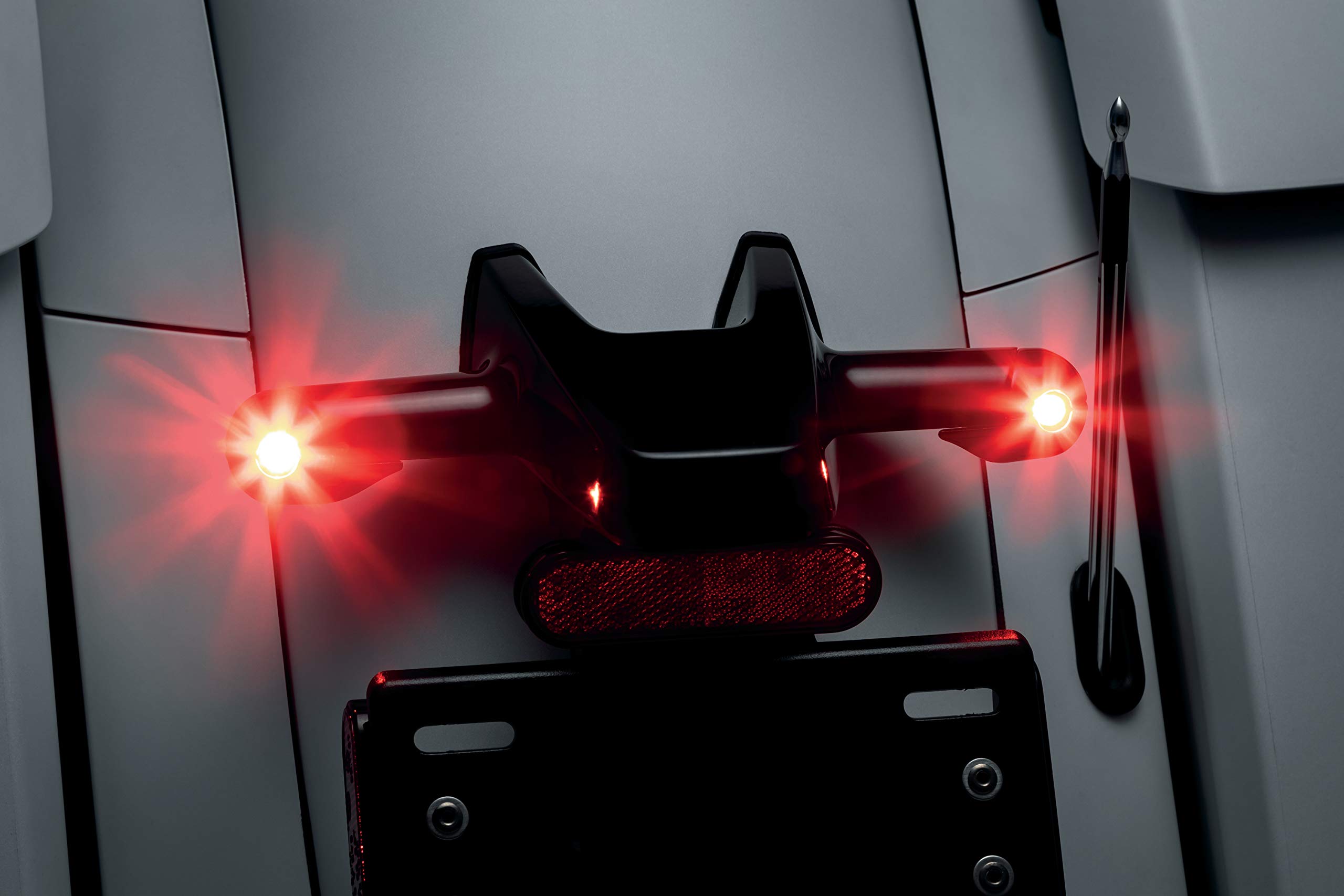 Kuryakyn 2843 Kellermann Atto Rear Turn Signal Adapters for Indian Motorcycles, Gloss Black, One Size, 1 Pair