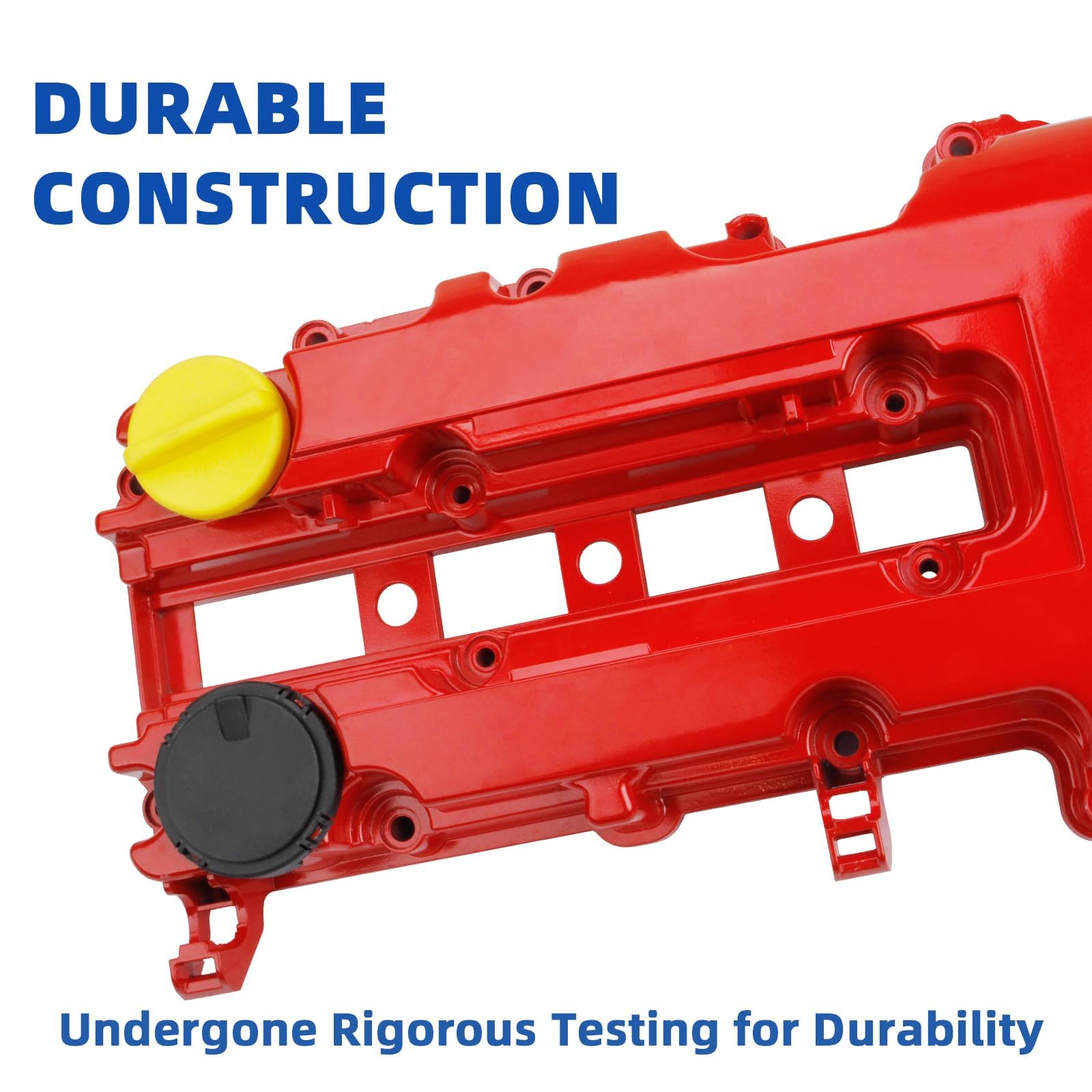 MITZONE Aluminum Valve Cover for Chevrolet Cruze/Sonic/Trax/Volt/Buick Encore/Cadillac ELR 2011-2019, 1.4L Turbo, Red Upgrade Model