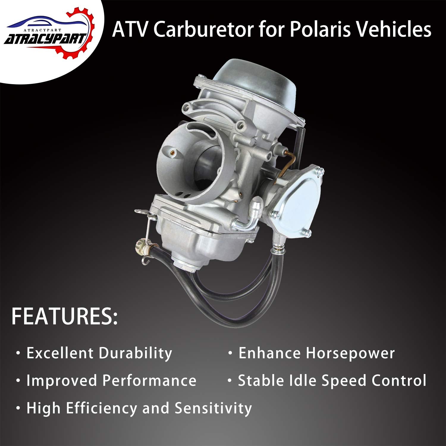 Atracypart Carburetor Carb For 2001-2005 & 2010-2012 Polaris Sportsman 500 4X4 Ho | 1997-2009 Polaris Scrambler 500 4X4 | 2000-2002 Polaris Trail Boss 325