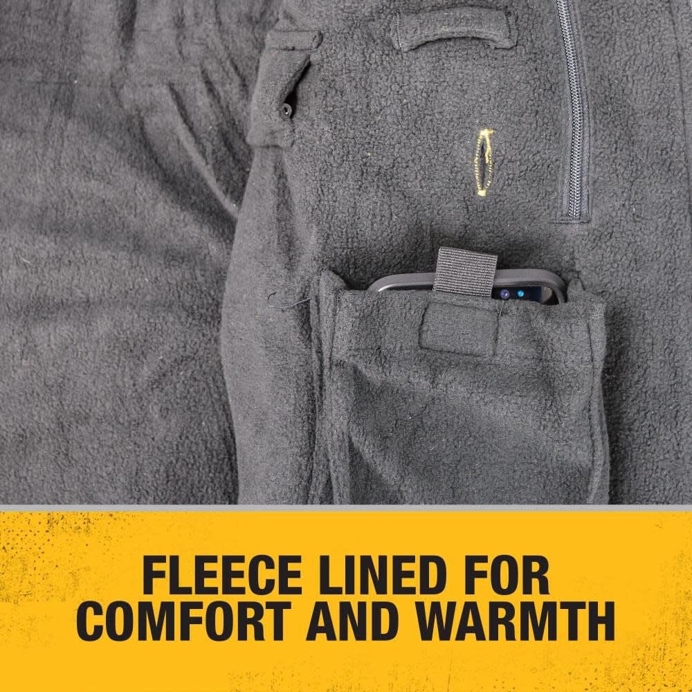 DEWALT Men's Heated Soft Shell Jacket Kit Black 2-XLarge