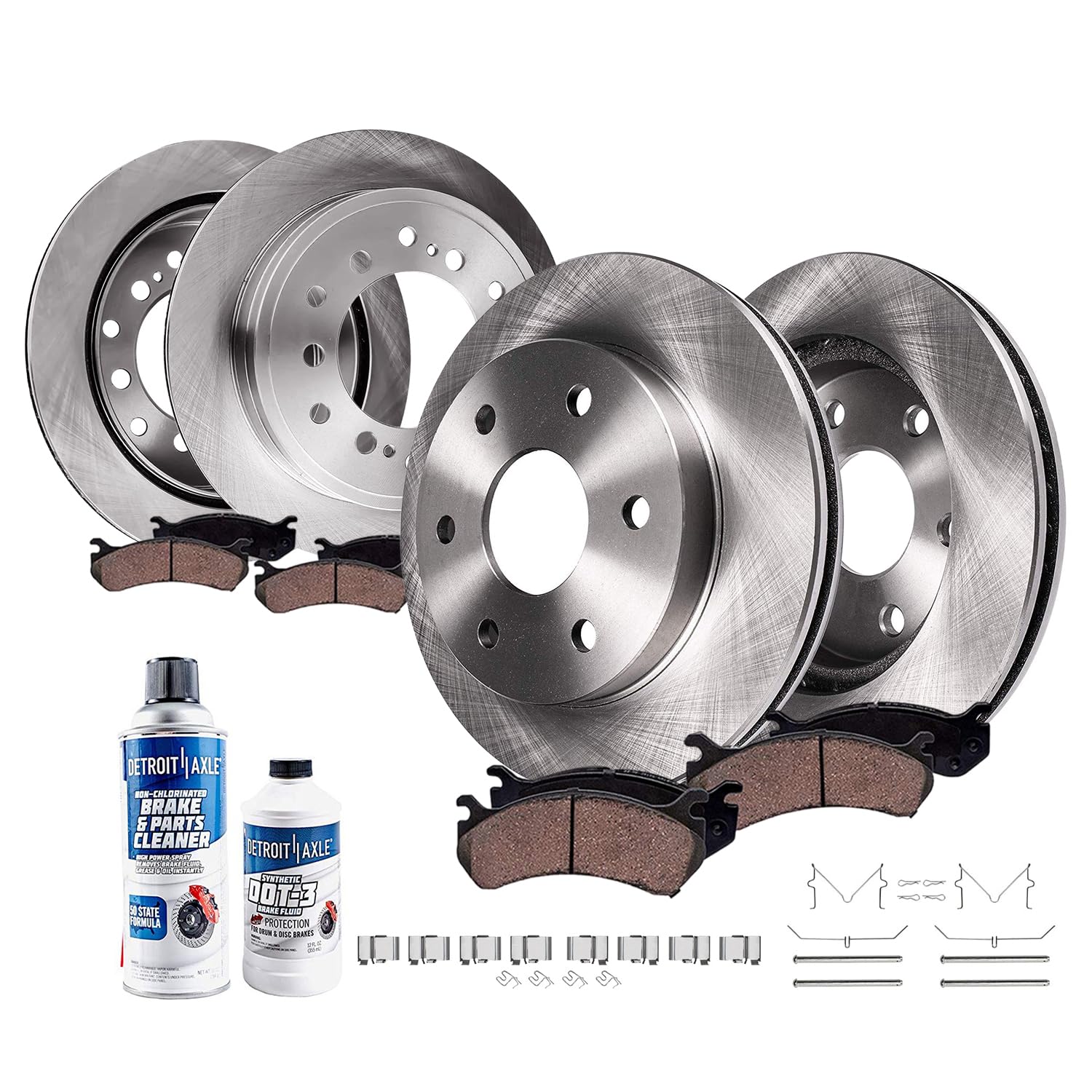 Detroit Axle - Brake Kit for 2001-2007 Toyota Sequoia Brake Rotors and Ceramic Brakes Pads 2002 2003 2004 2005 2006 Front and Re