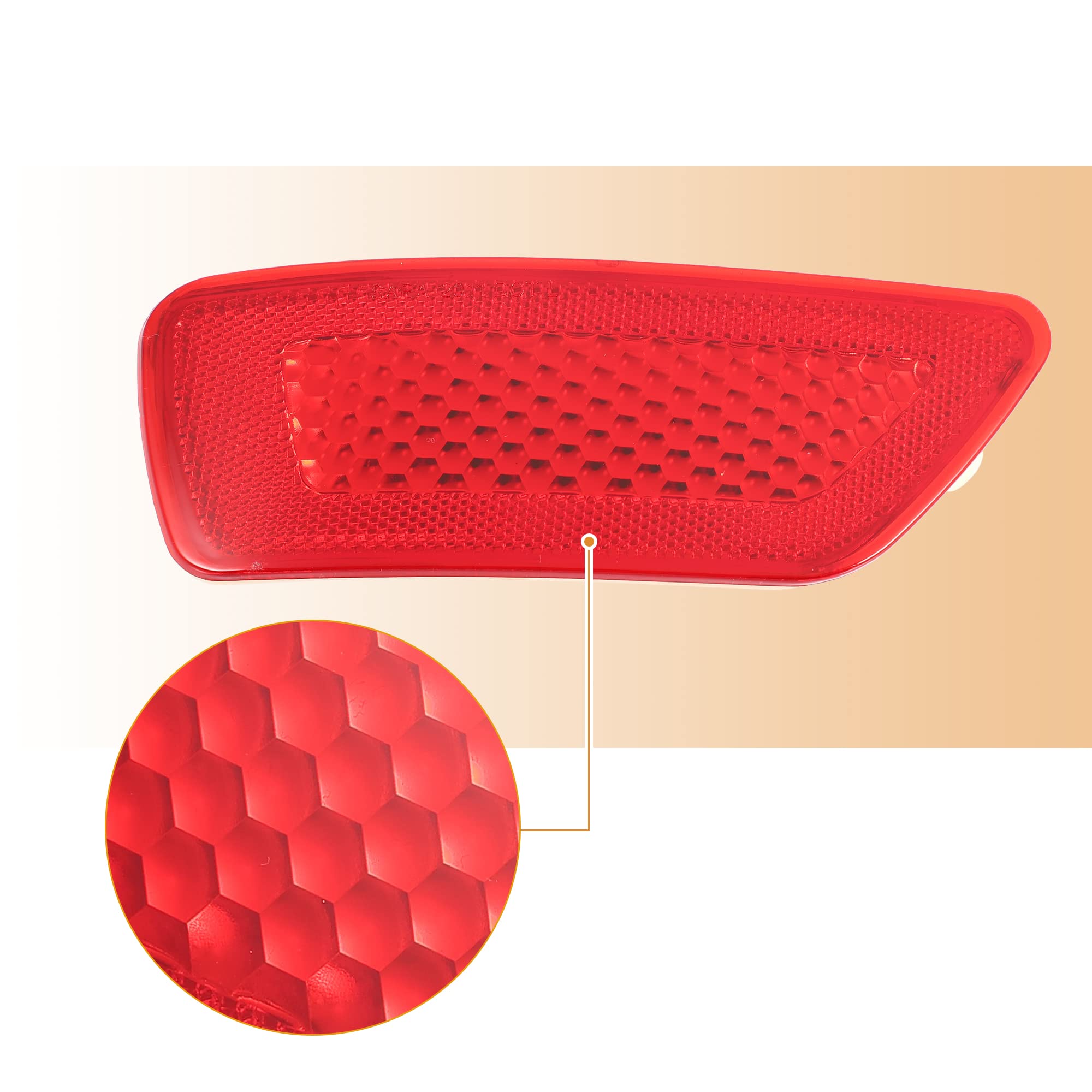 X Autohaux Rear Left Bumper Reflector Light Cover For Jeep Grand Cherokee 2011-2020 57010720Ac 57010721Ac Red