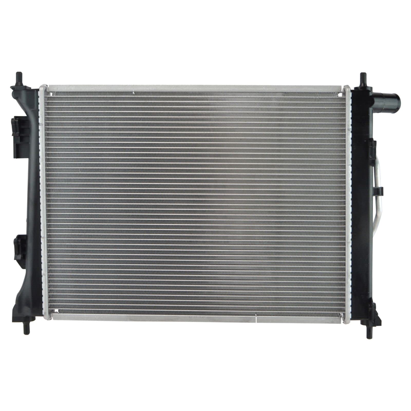 Trq Radiator Assembly Aluminum Core Compatible With 12-17 Hyundai Accent 12-15 Veloster Kia Rio Cu13252 Cu13253 Hy3010174