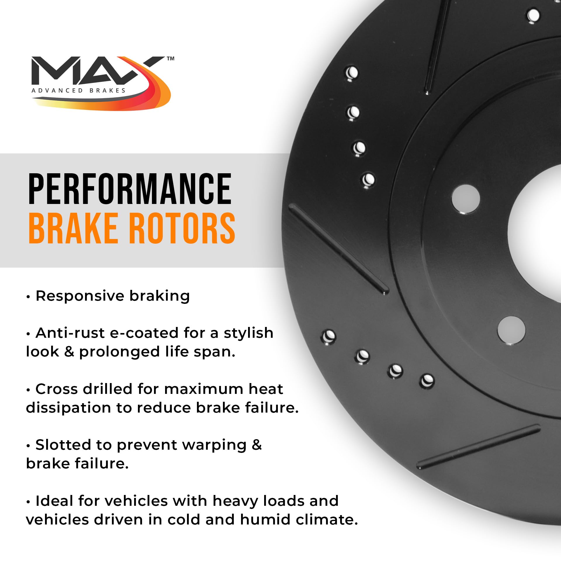 Max Advanced Brakes Front & Rear Brake Kit Compatible With 1995-2001 Nissan Altima Sentra Compatible With Infiniti G20 Replaceme