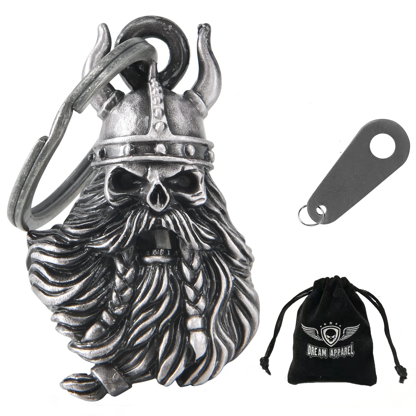 Dream Apparel Motorcycle Bells For Bikers,3D Rider Bells With Hanger Biker Bells Key Chain For Luck