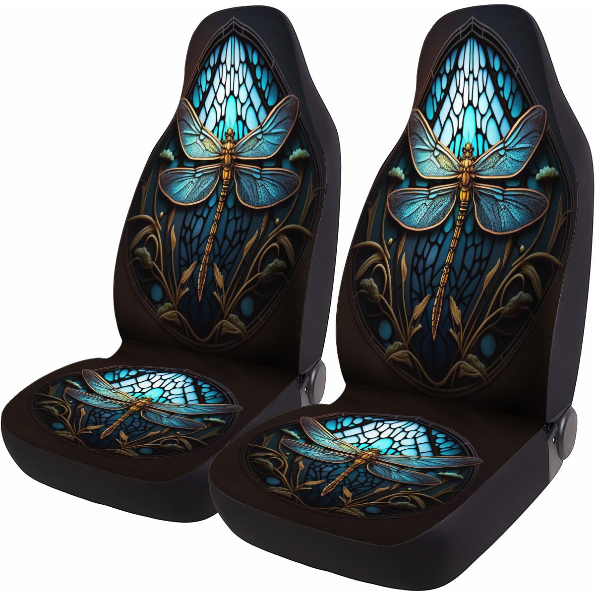 GENANY Horror Car Seat Covers Set of 2, Horror Breathable Front Seat Covers for Truck Sedan SUV, Couple Car Accessories, Horror 