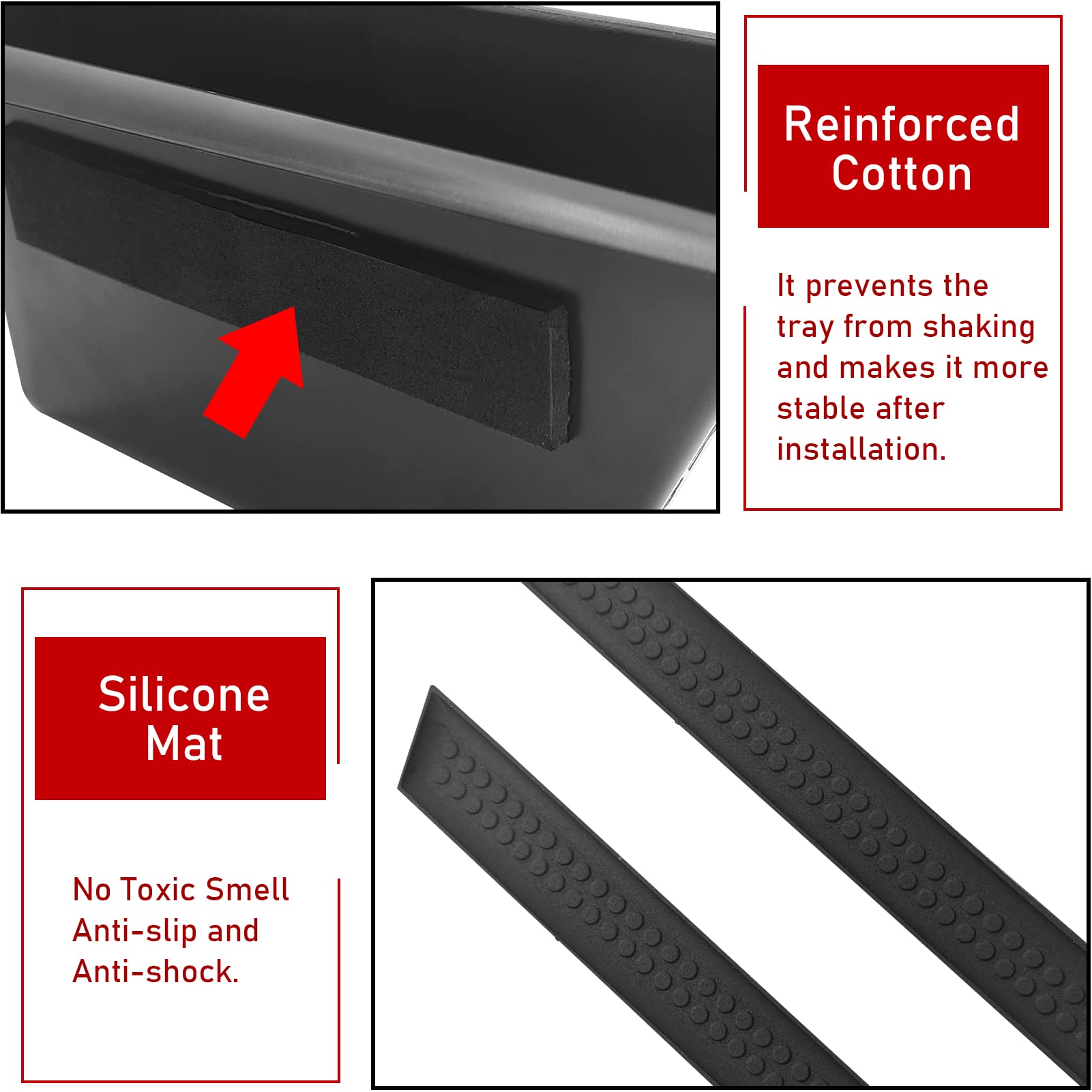 Ttcr-Ii Compatible With Mercedes Benz C Class Door Storage Box W204, 2 Pcs Door Handle Pocket Storage Box Insert For C300 C400 C63 2008-2014 (For Sedan Only, Not For Coupe)
