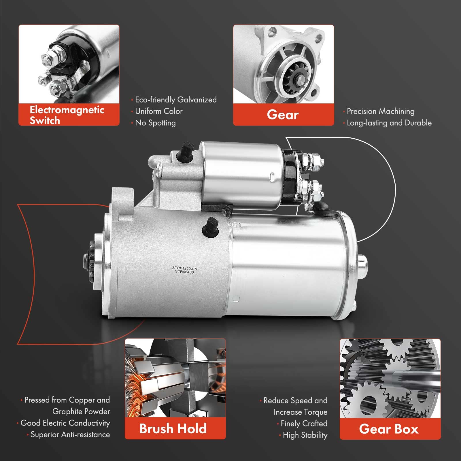 A-Premium Starter Motor Compatible With Ford Expedition, Excursion, F150 F250 F350 Super Duty, For Mustang & Lincoln Navigator,