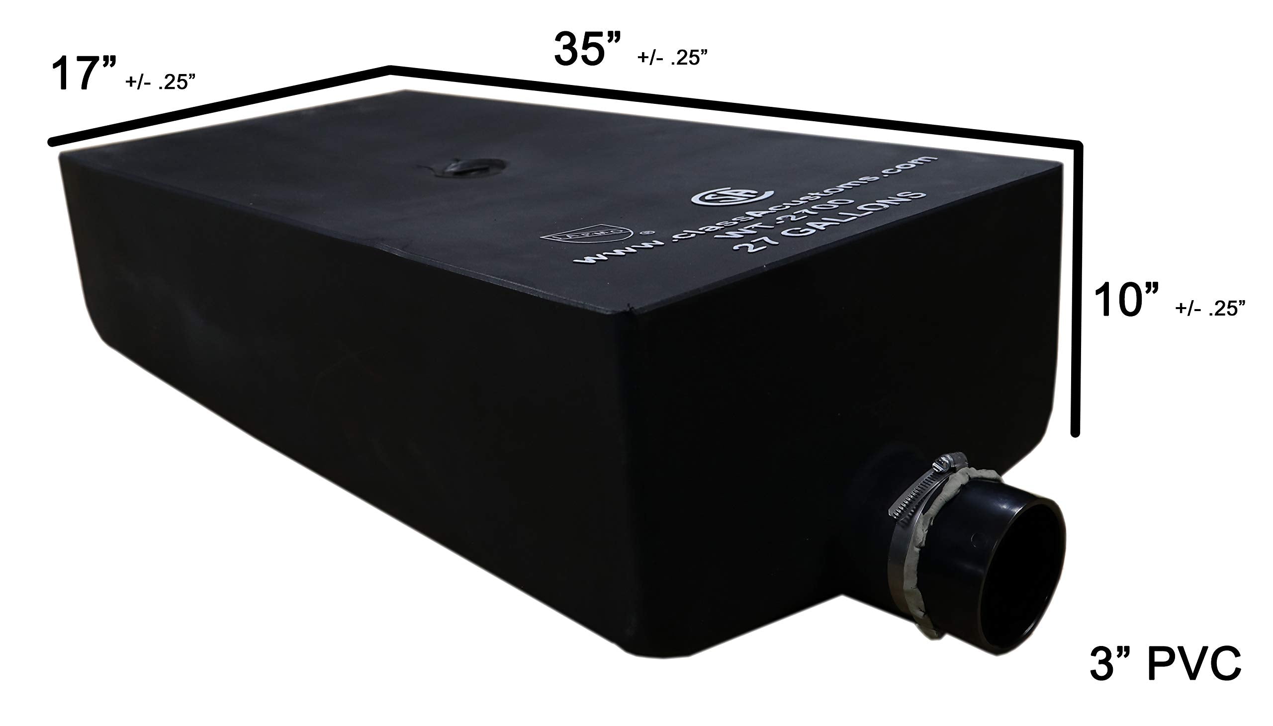 Class A Customs 27 Gallon Black Water Holding Tank - Durable Polyethylene RV Waste Solution