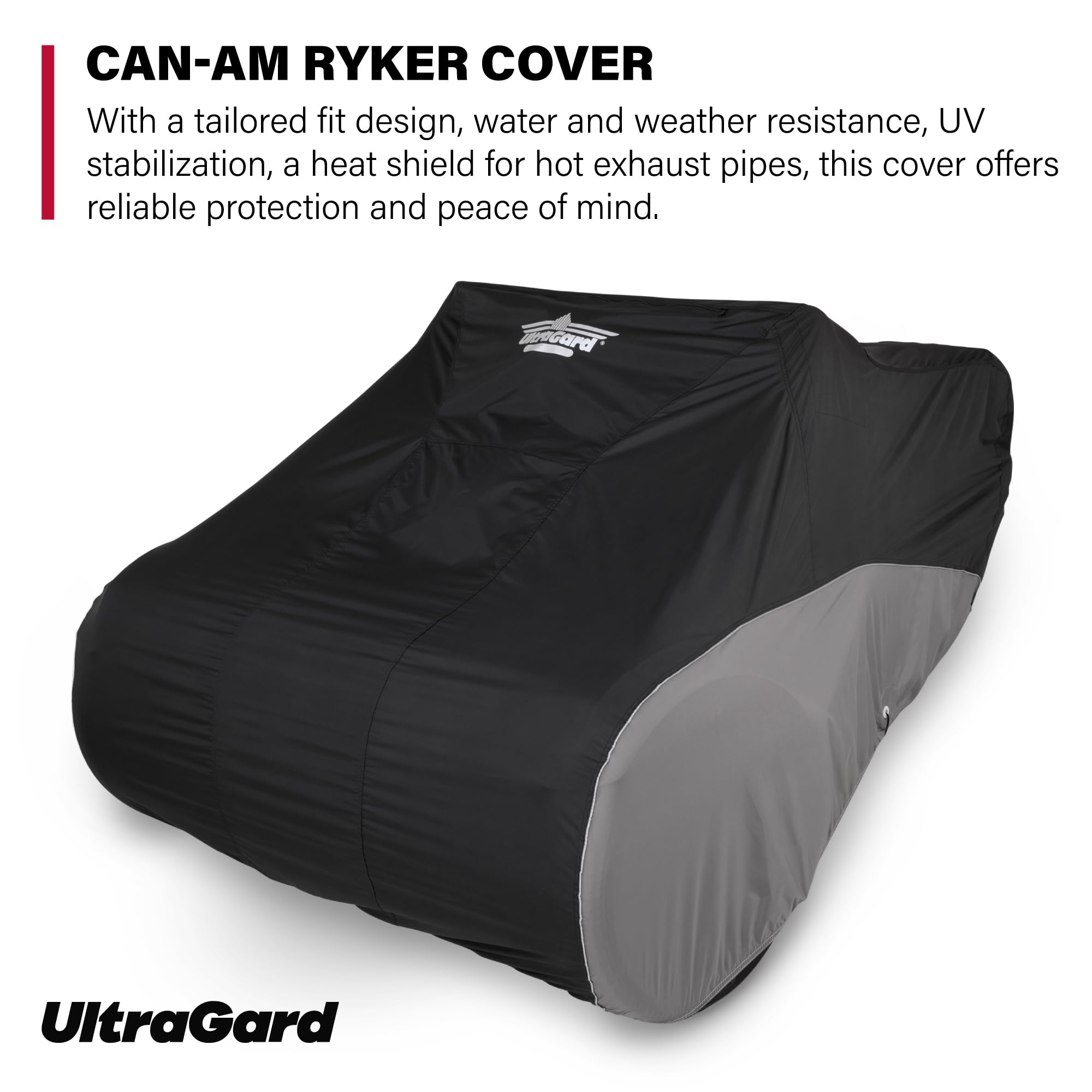 Ultragard Can-Am Ryker Full Motorcycle Cover With Heat Shield & Expandable Pouch - Water-Resistant, Windshield Protection, Bunge