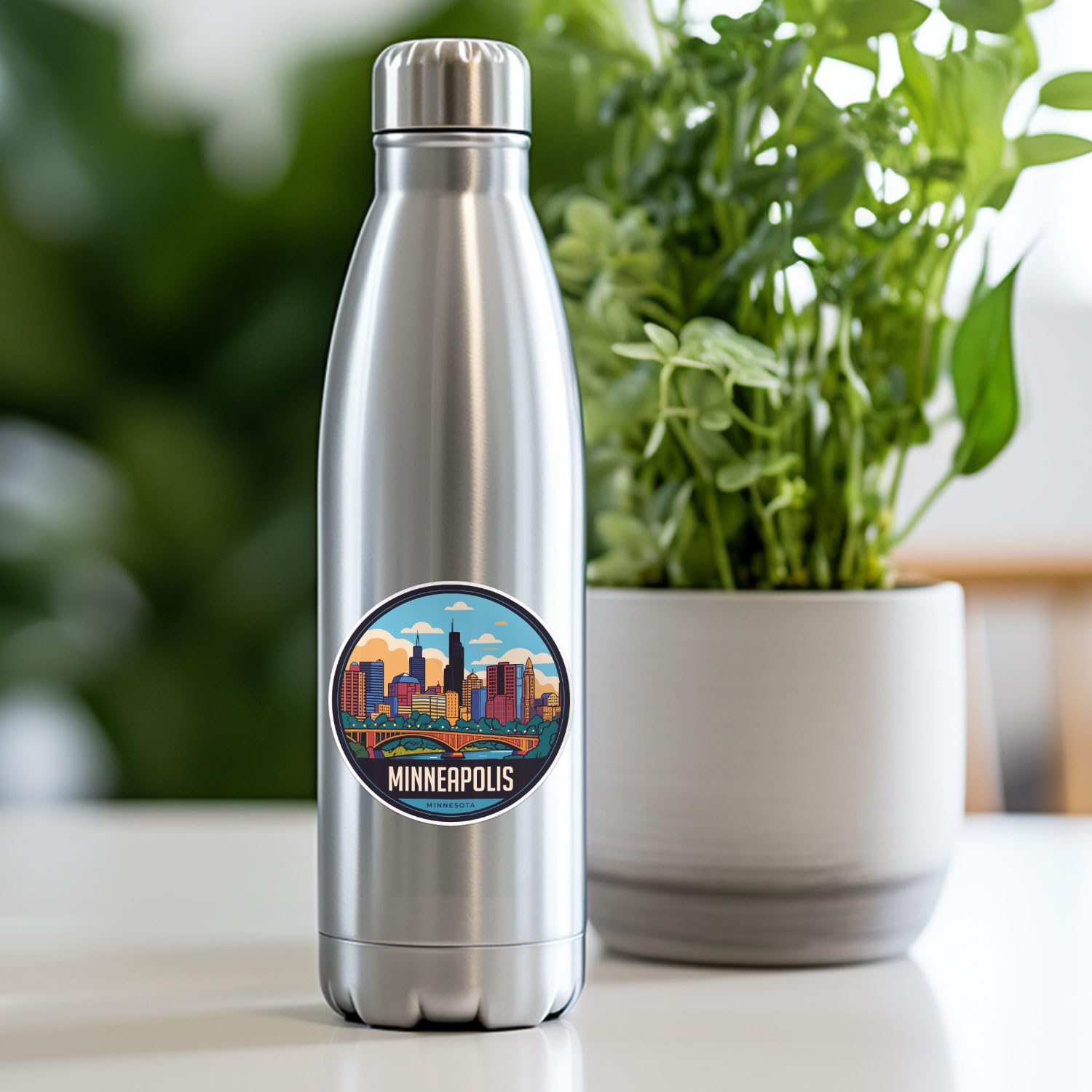 Generic Waterproof Vinyl Decal - Minneapolis City Sticker for Car, Laptop, Water Bottle, 3'' Size, Durable and Stylish