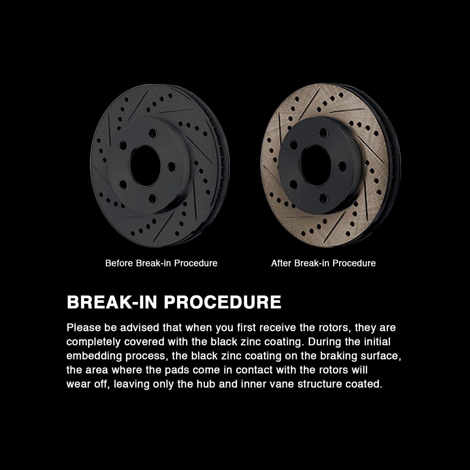 Hart Brakes Rear Brakes And Rotors Kit |Rear Brake Pads| Brake Rotors And Pads| Ceramic Brake Pads And Rotors |2016-2020 Mazda 6