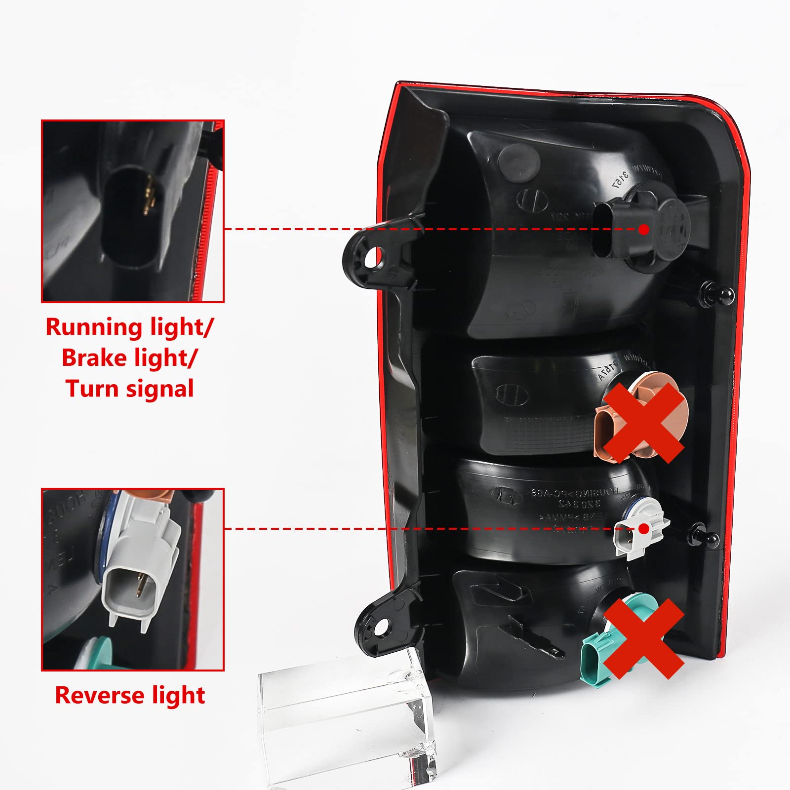 Fione For Jeep Patriot Taillight Assembly 2008-2017 Stop Indicator Light Brake Rare Lamp Replacement Right Passenger Side Rh 516