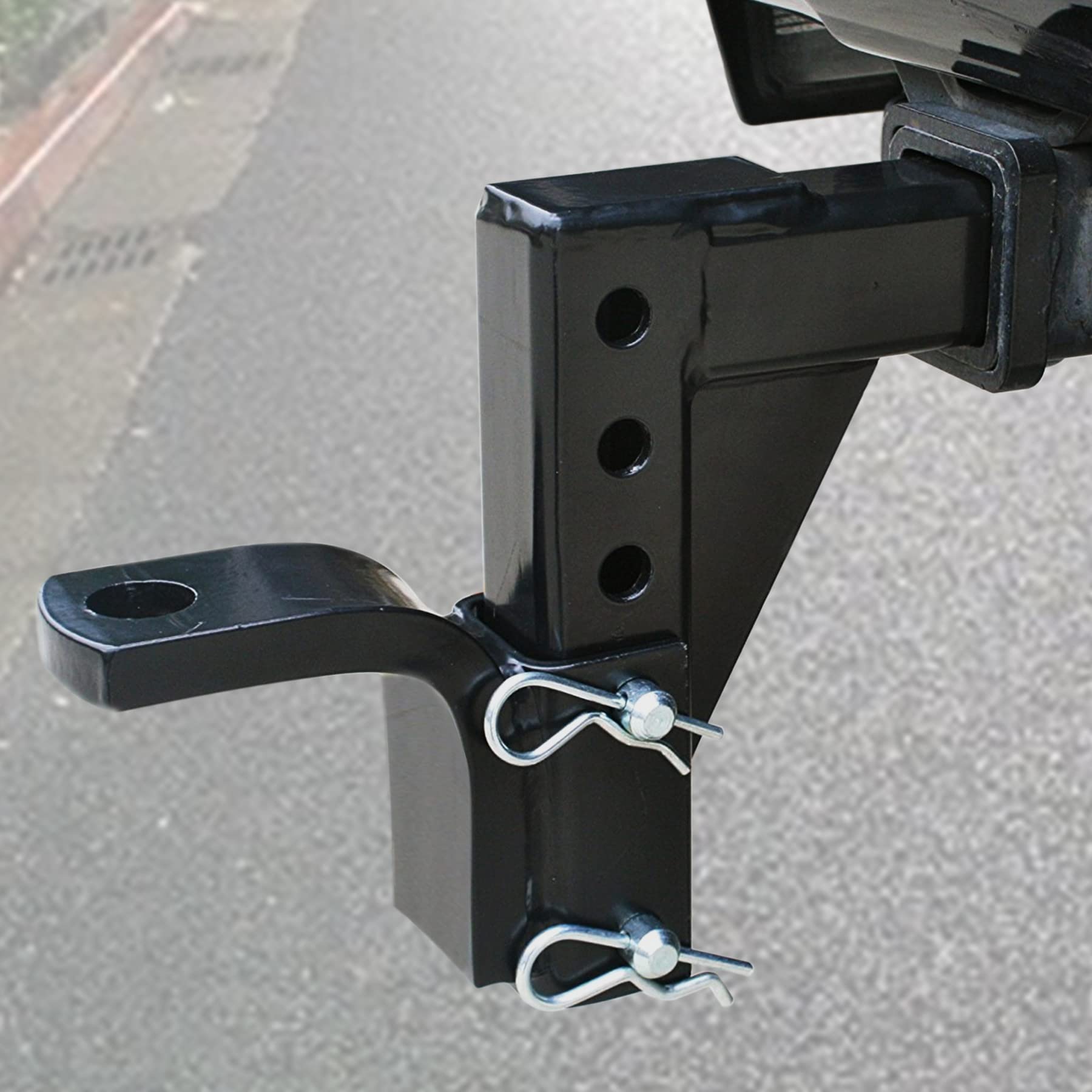 Omt Trailer Hitch Ball Mount With 2.5 Ton Towing Capacity, Class 3 Tow Hitch With 1 Hole And Pins For 2 Receiver Pickups Vans Suvs, Adjustable Drop Hitch For Trailers Campers Boats More